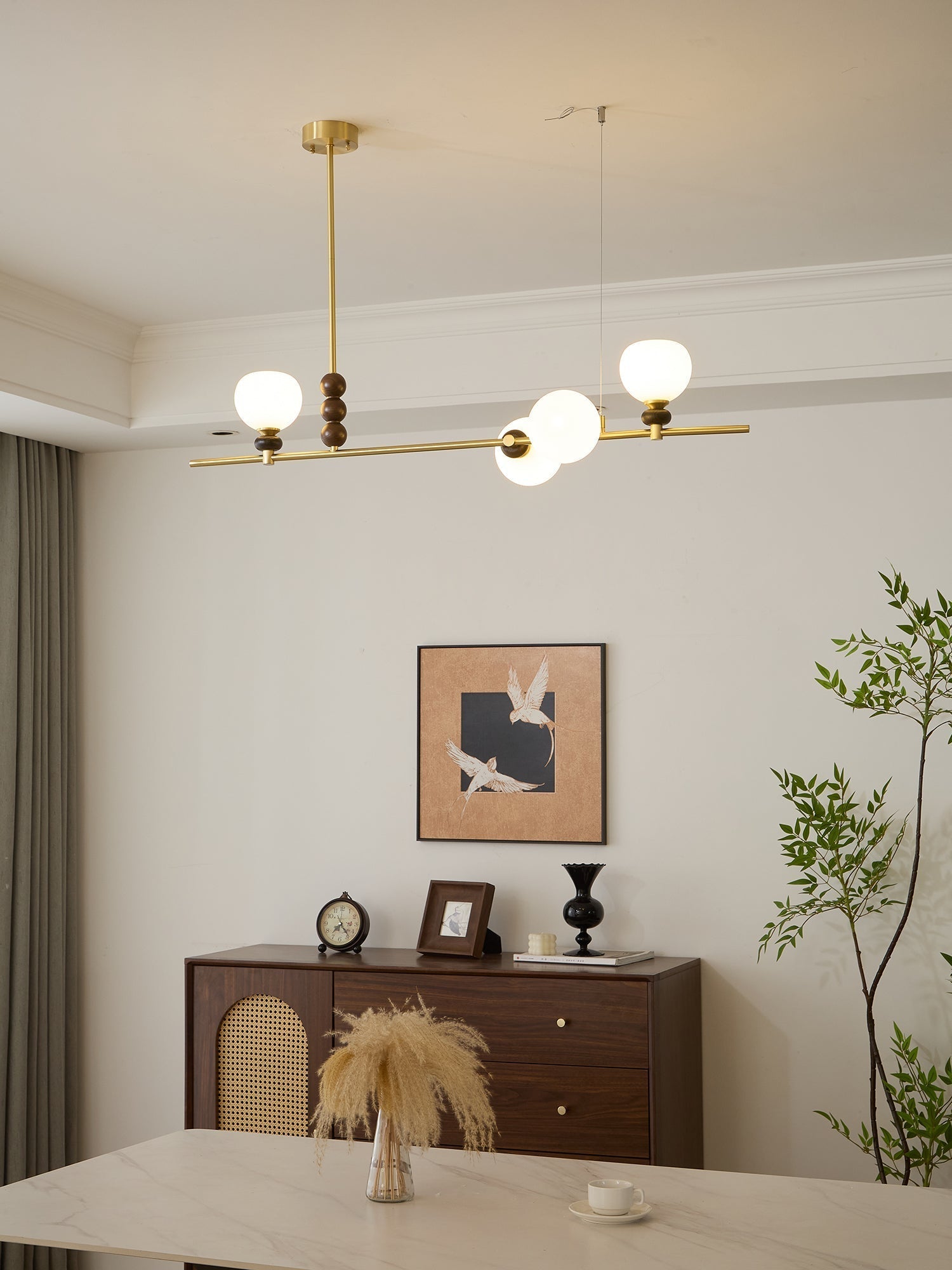 Sylivia Wood Vintage Pendant Light