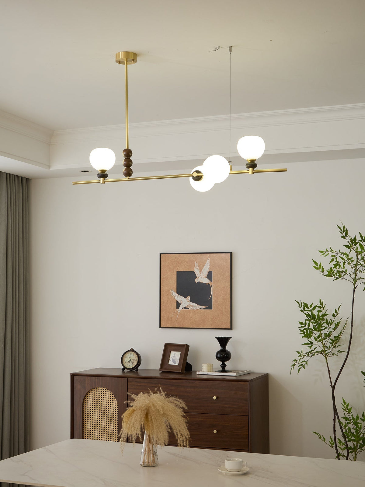 Sylivia Wood Vintage Pendant Light