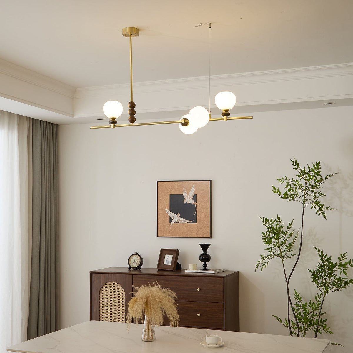Sylivia Wood Vintage Pendant Light