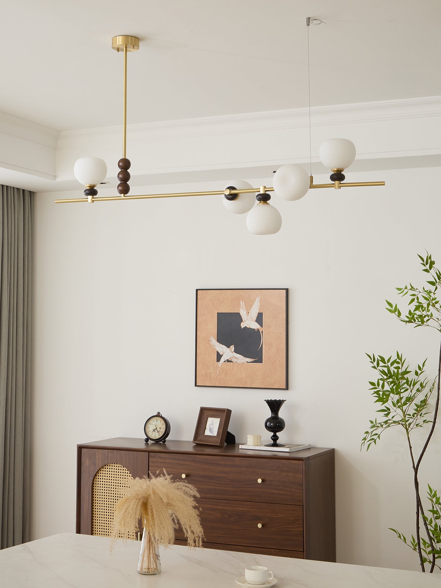 Sylivia Wood Vintage Pendant Light