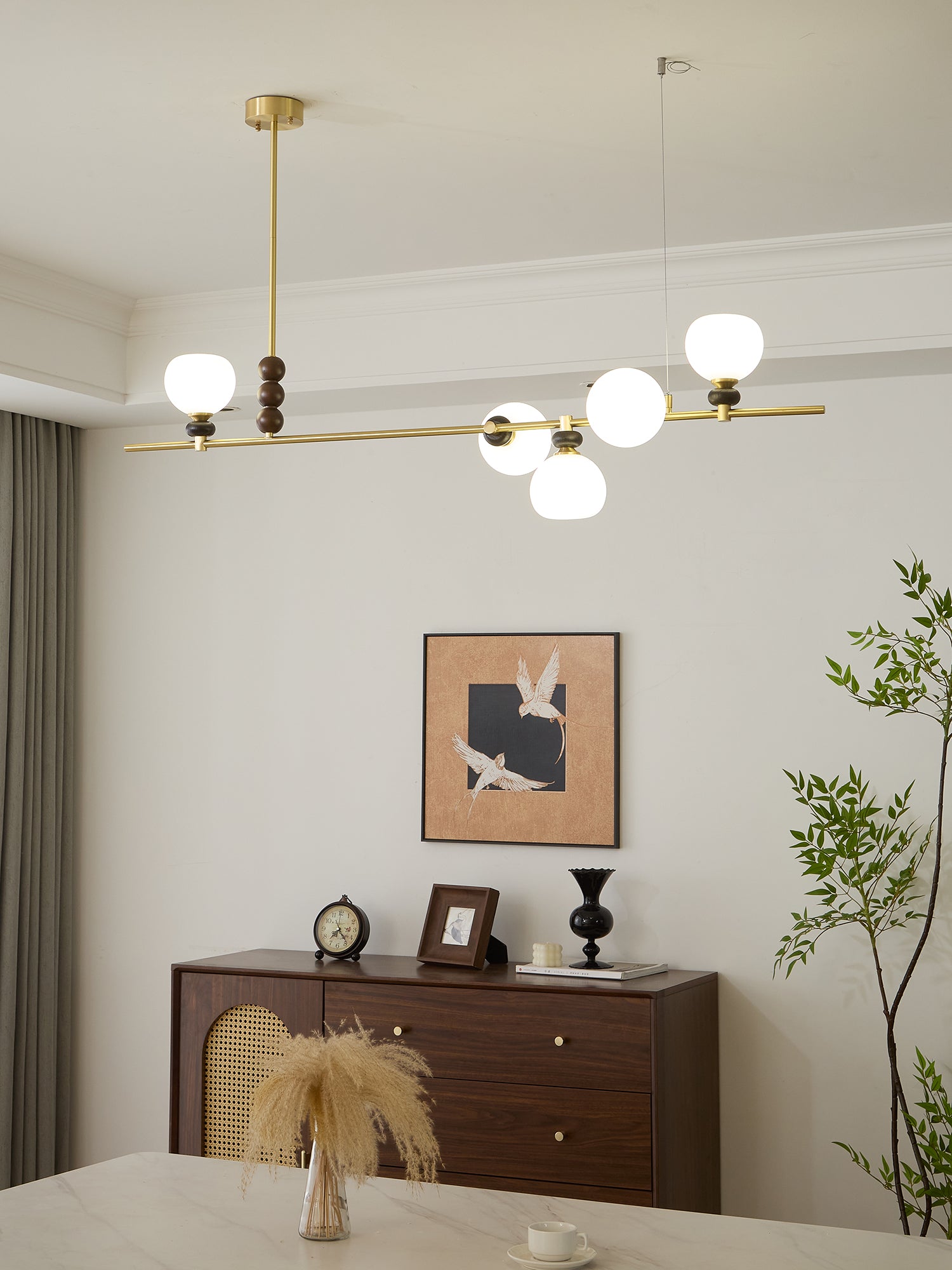 Sylivia Wood Vintage Pendant Light