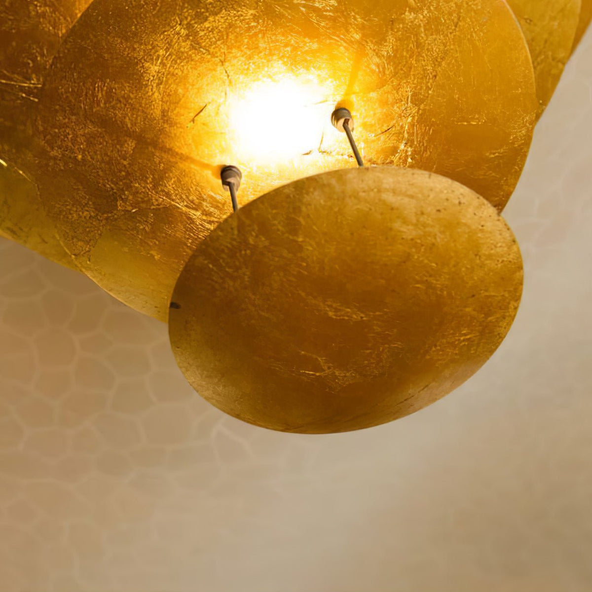 Phelion Layered Gold Foil Pendant Light
