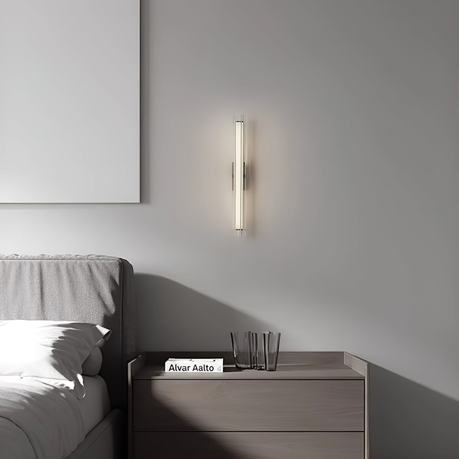Corv Glass Contemporary Wall Lamp
