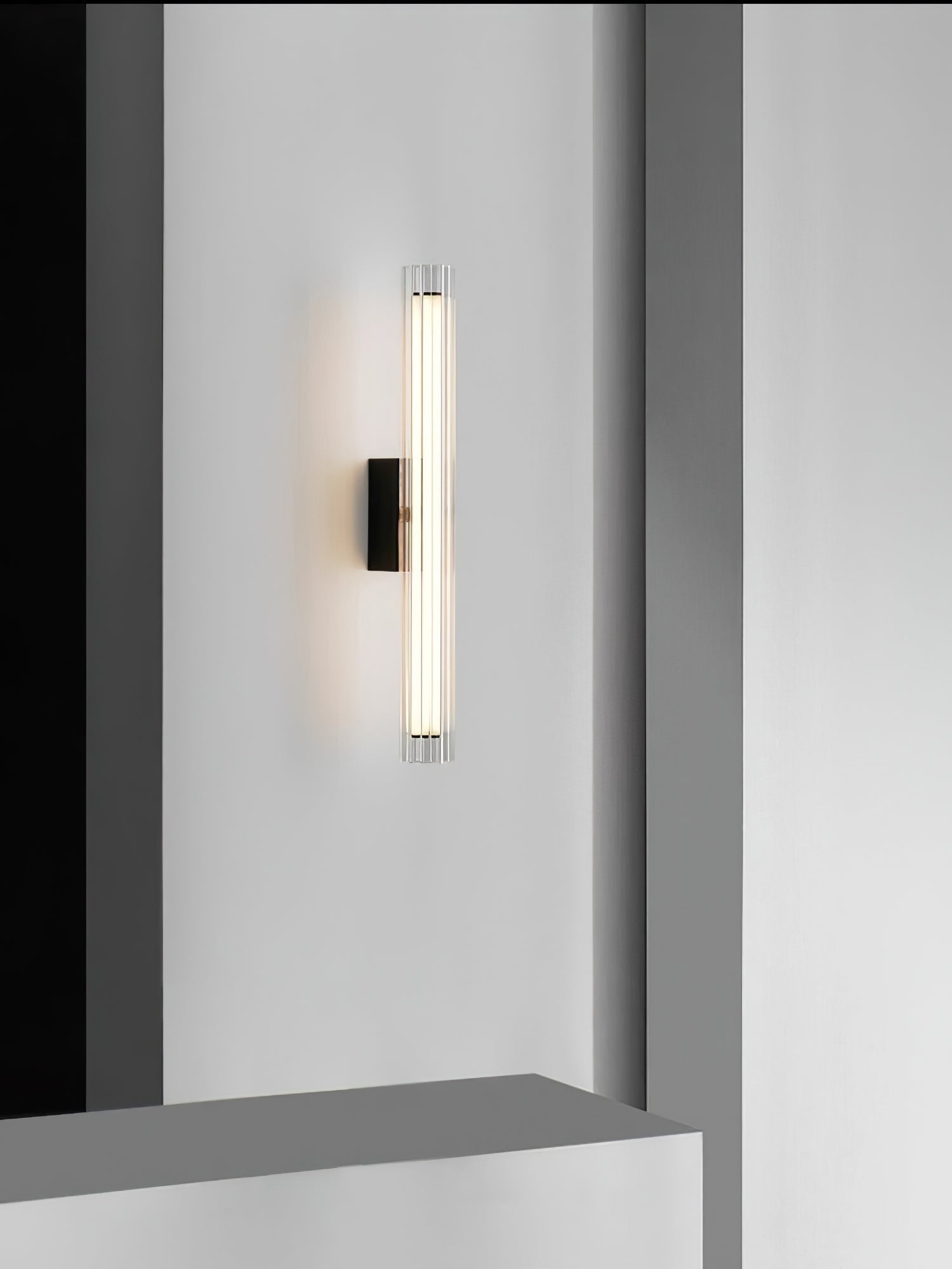 Corv Glass Contemporary Wall Lamp