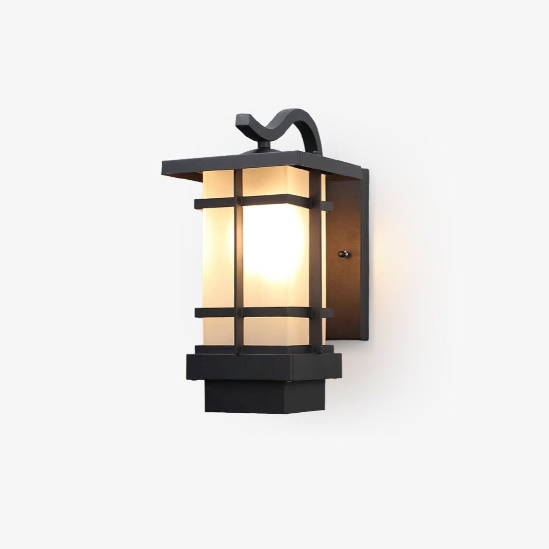 Madison Unique Glass Lantern Outdoor Wall Lamp
