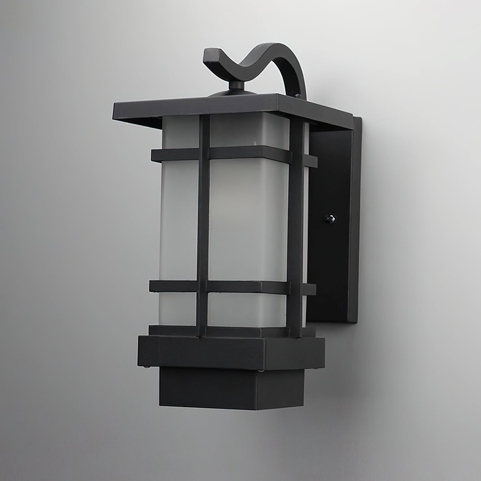 Madison Unique Glass Lantern Outdoor Wall Lamp