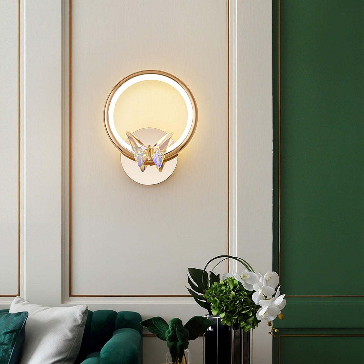 Ersoren Magic Butterfly Crystal Wall Light