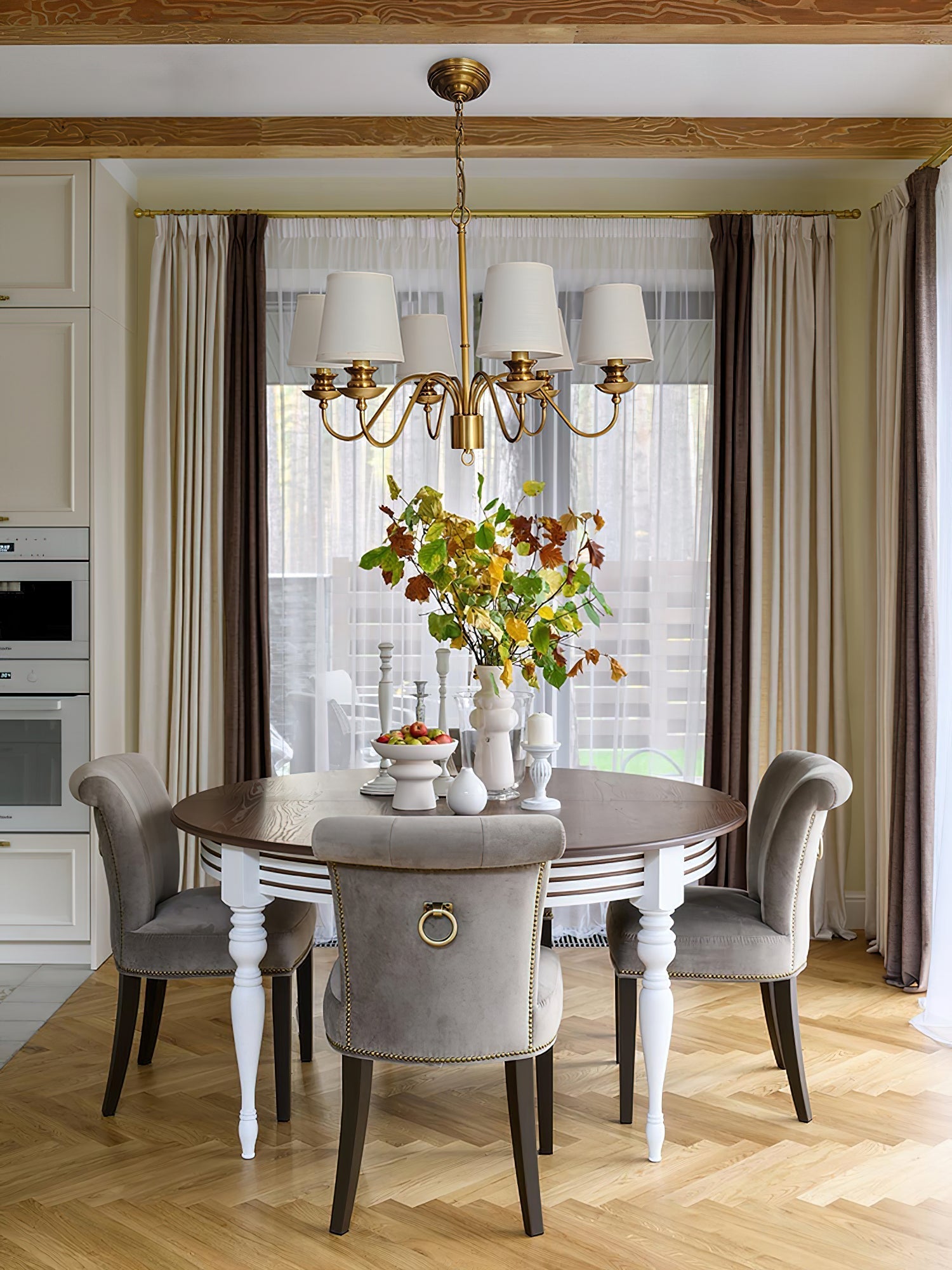Imiryra Postmodern Luxury Brass Fabric Chandelier - Neutral Decor