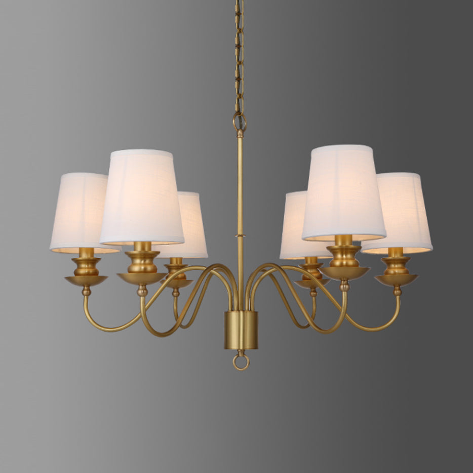 Imiryra Postmodern Luxury Brass Fabric Chandelier - Neutral Decor