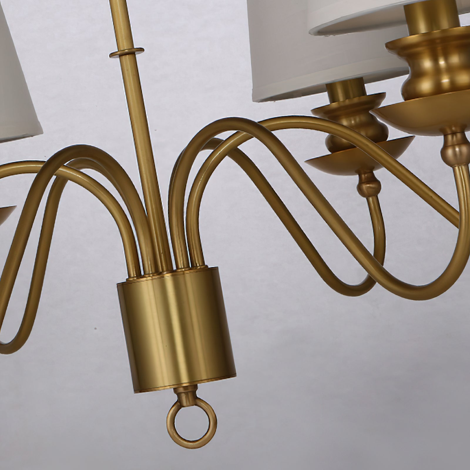 Imiryra Postmodern Luxury Brass Fabric Chandelier - Neutral Decor
