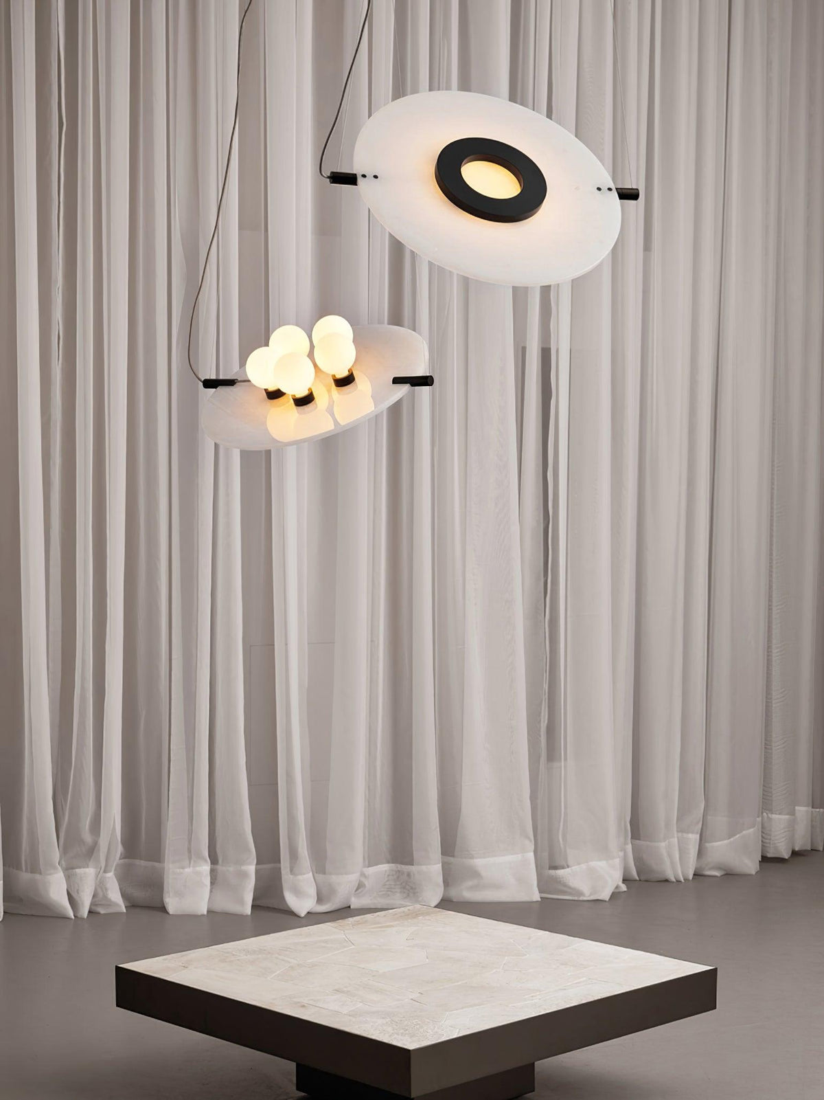 Imirila Disc Shaped Glass Pendant Light