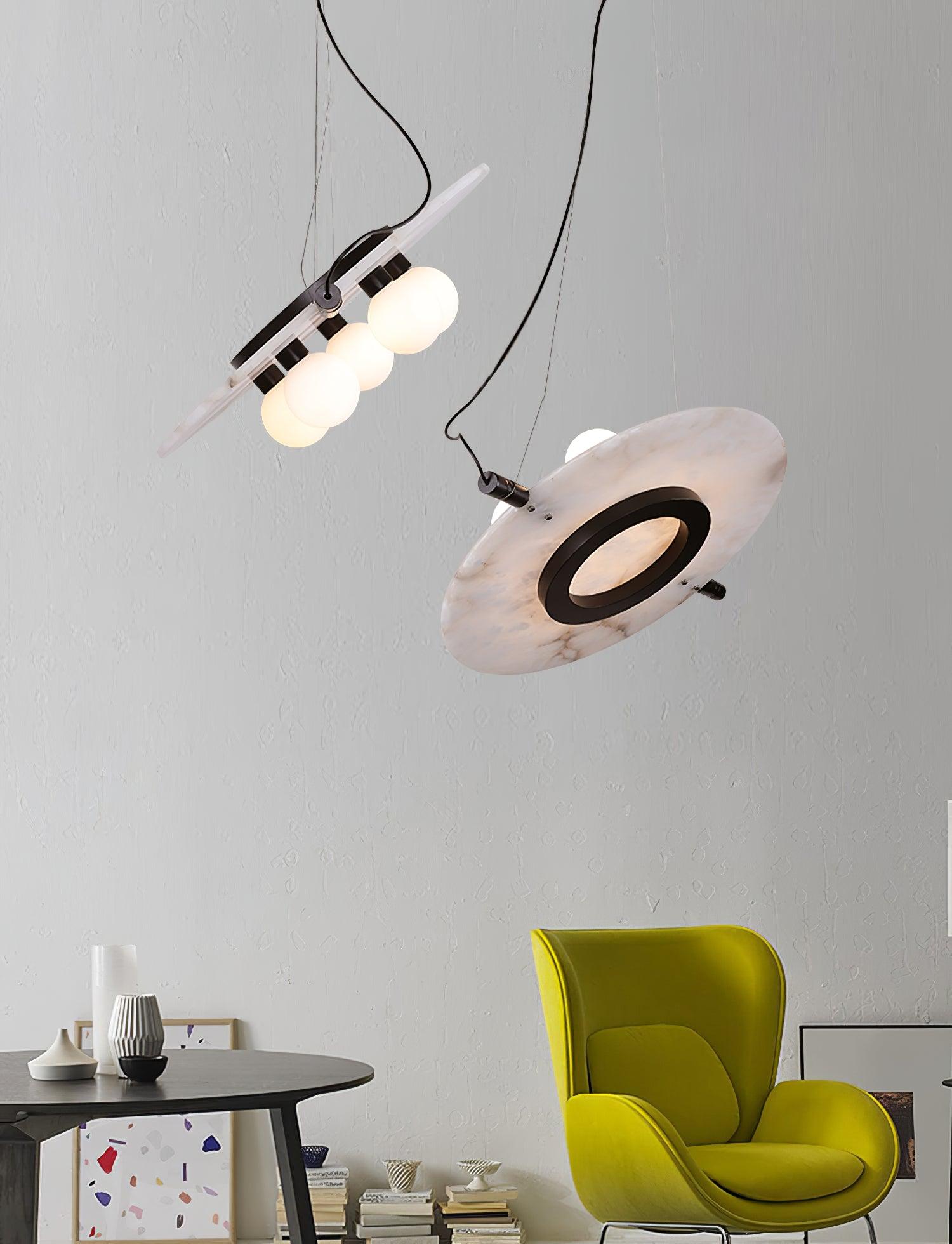 Imirila Disc Shaped Glass Pendant Light