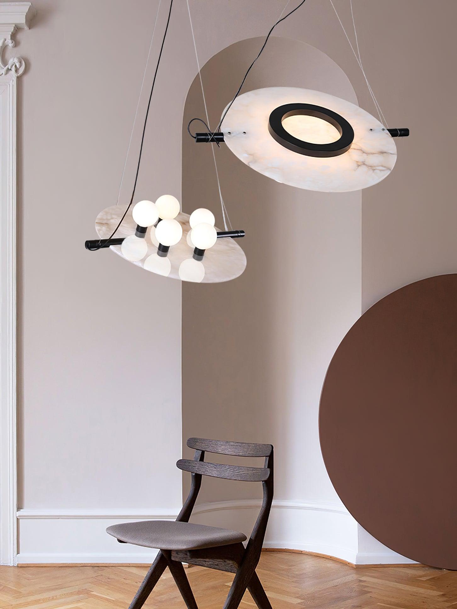 Imirila Disc Shaped Glass Pendant Light