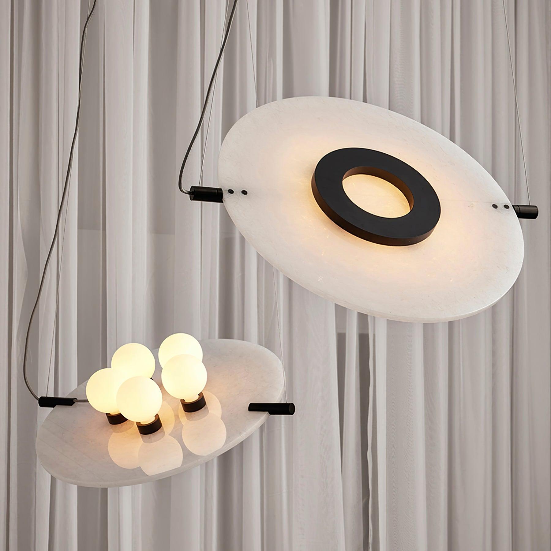 Imirila Disc Shaped Glass Pendant Light