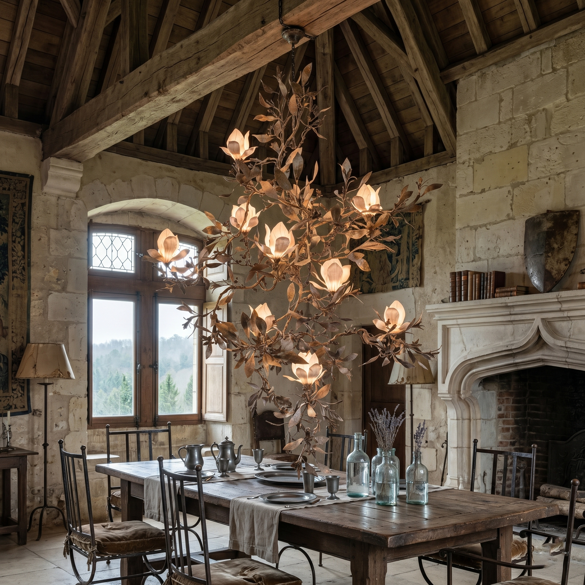 Morvyn Ironwork Chandelier