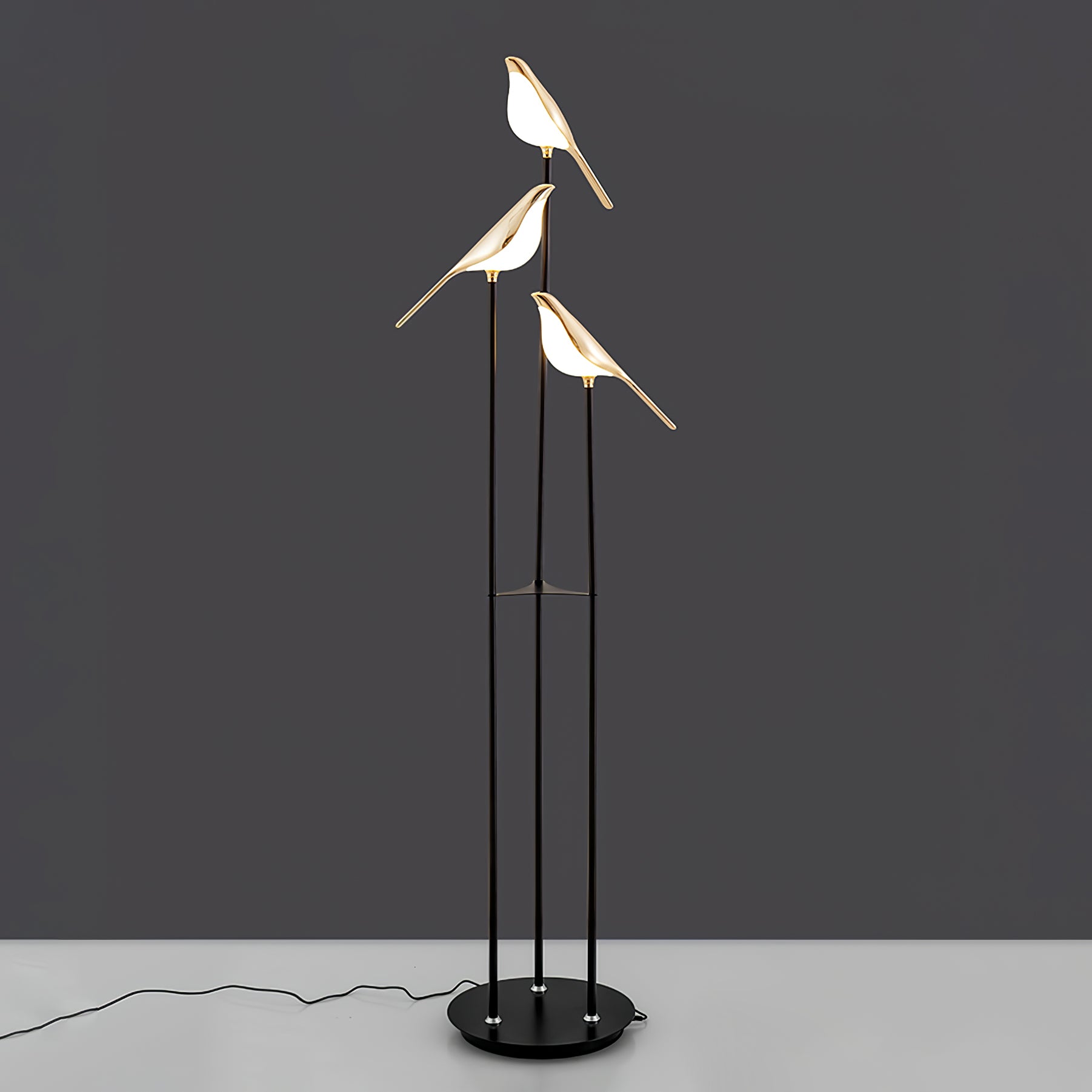 Vont Art Deco Brass Floor Lamp