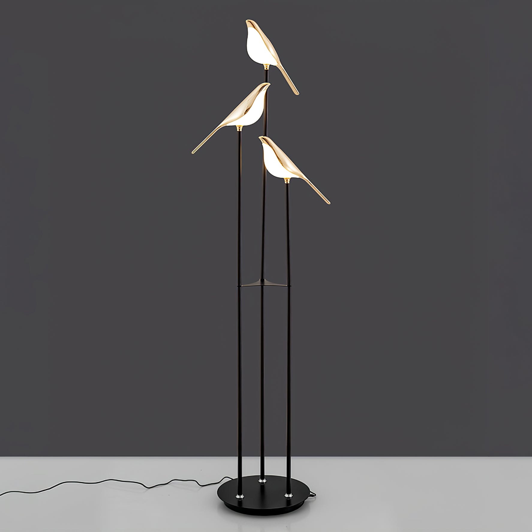 Vont Art Deco Brass Floor Lamp