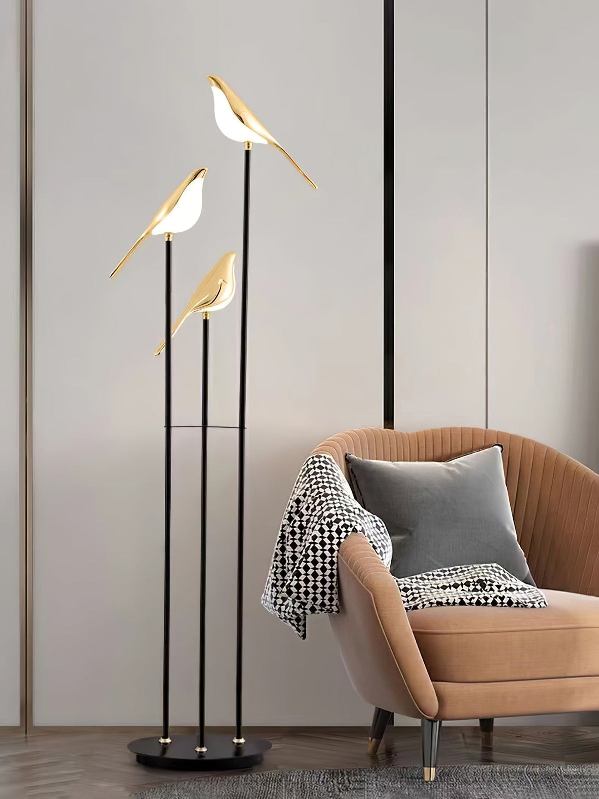 Vont Art Deco Brass Floor Lamp