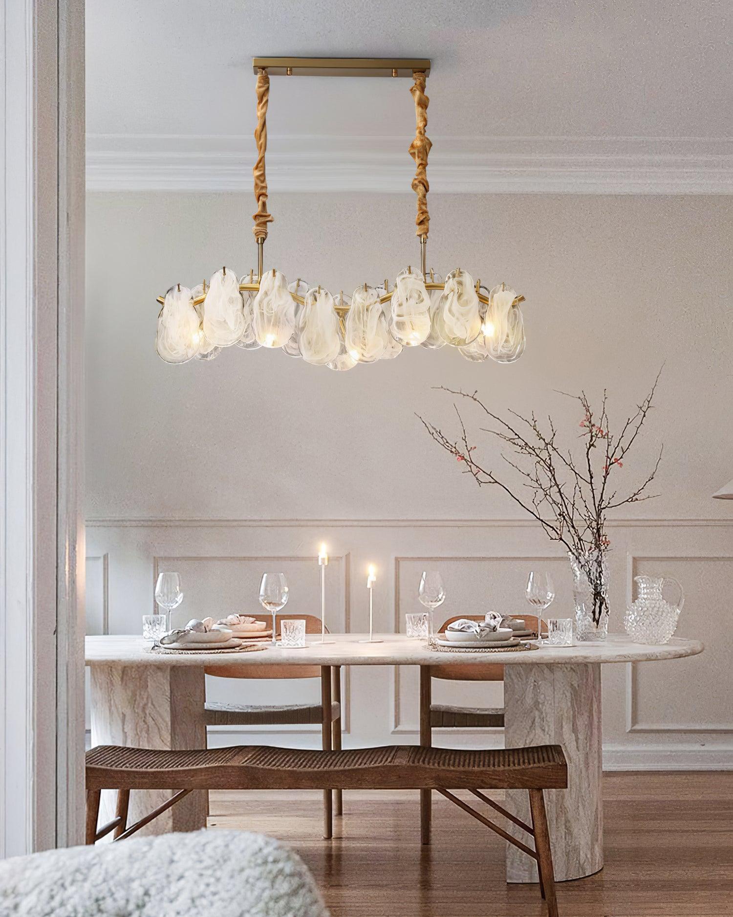 Veliselle Chandelier Cloud Glass Panels