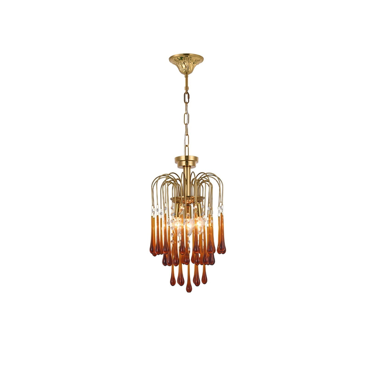 Ciel Chandelier Golden Arms and Crystal