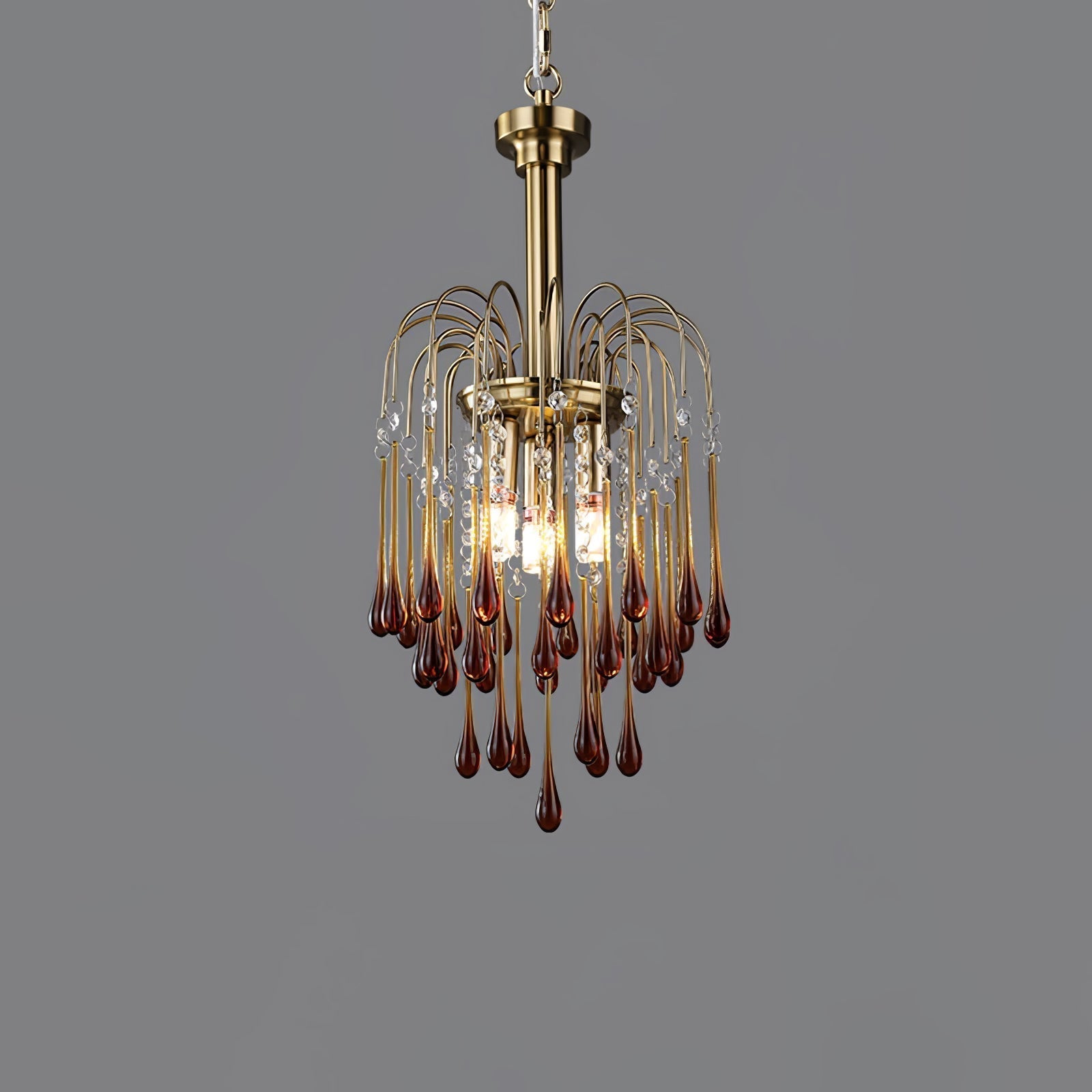 Ciel Chandelier Golden Arms and Crystal