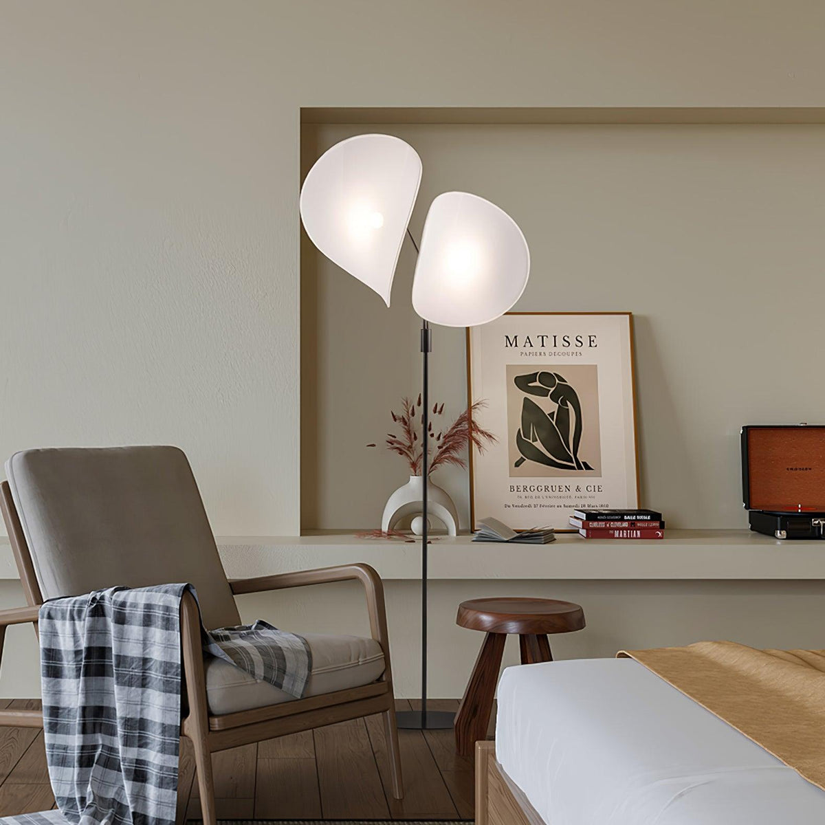 Linivora Modern Fabric Floor Lamp