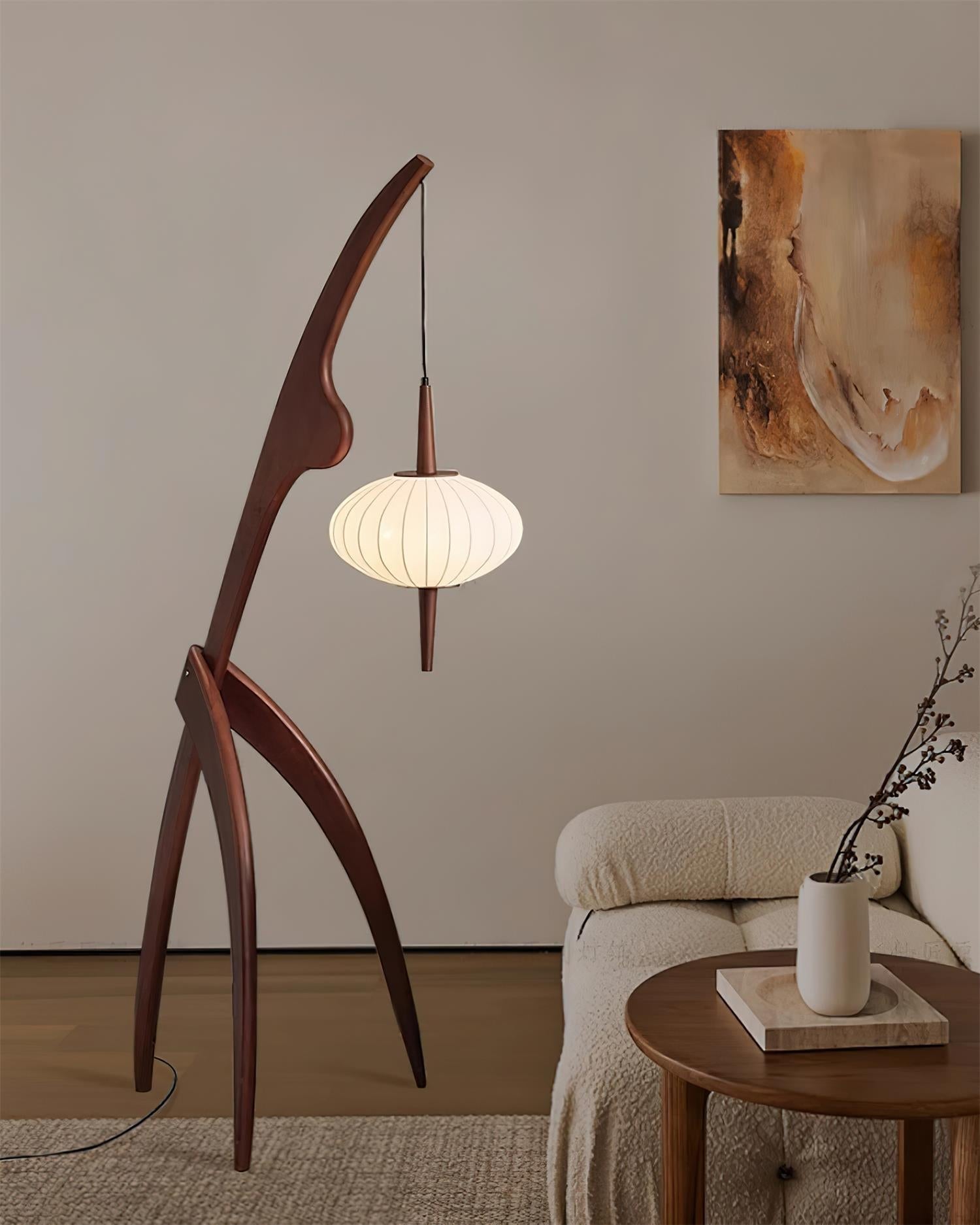 Ulen Mid Century Wooden Floor Lamp