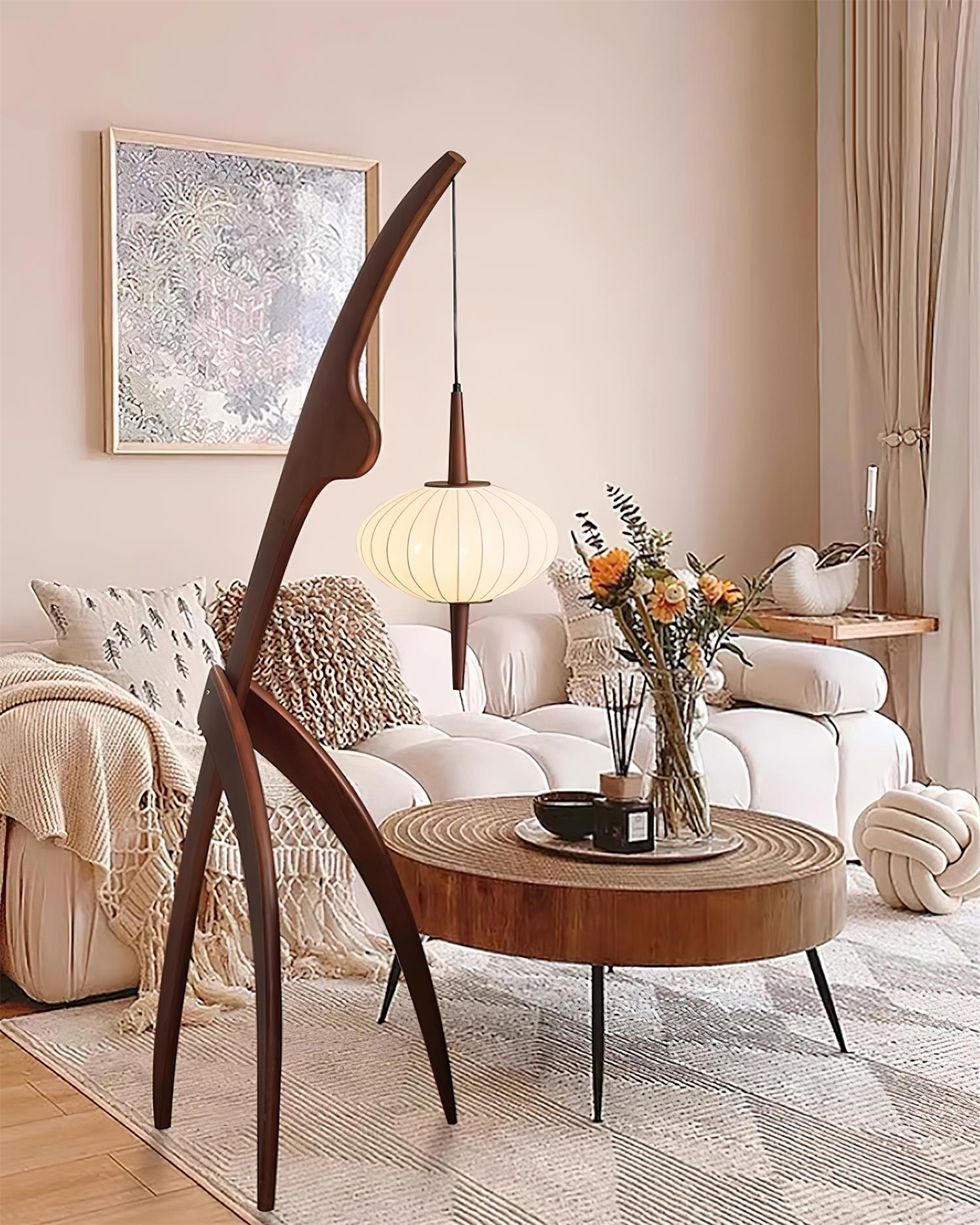 Ulen Mid Century Wooden Floor Lamp