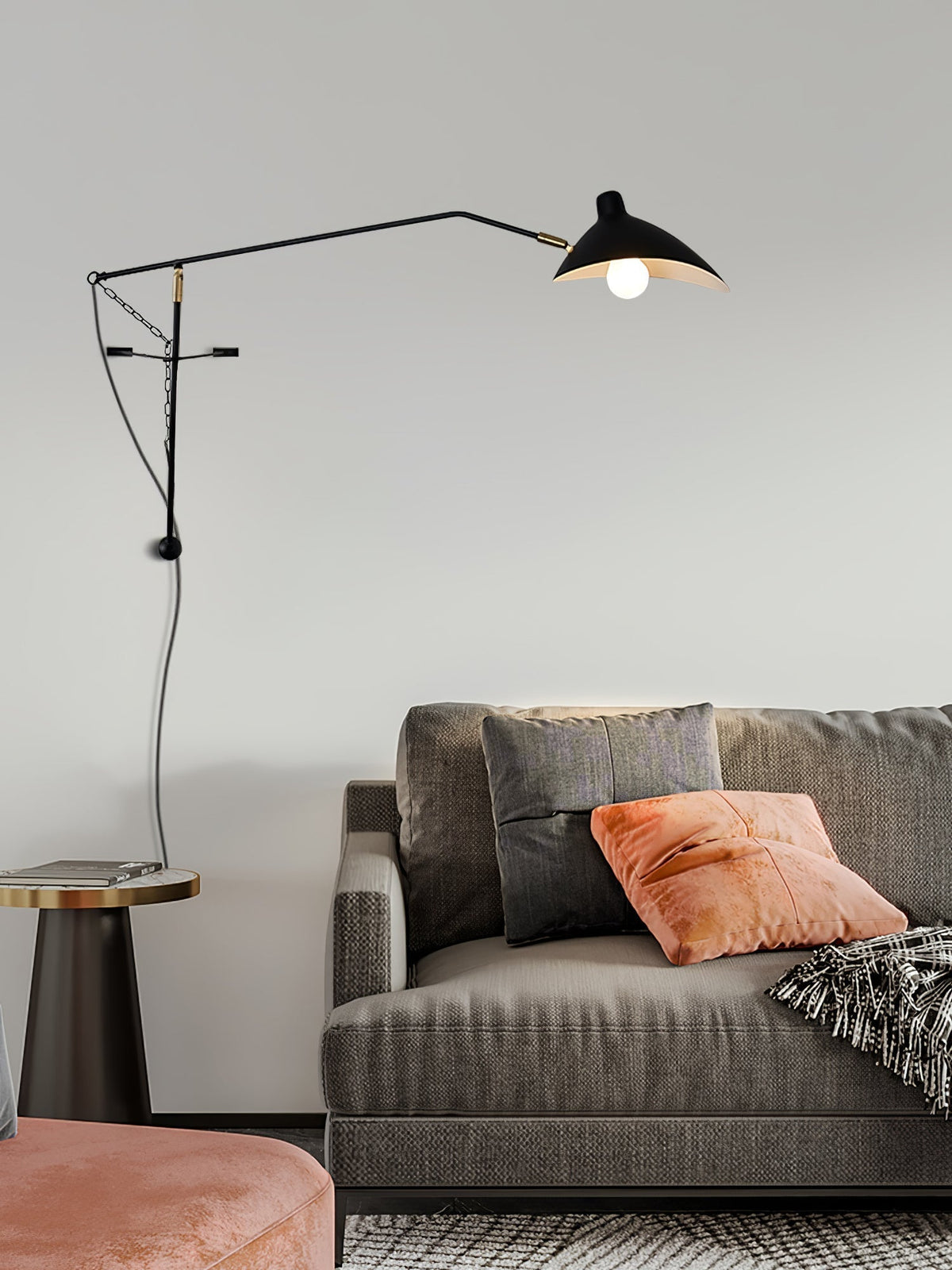 Ivsolarae Modern Minimalist Arm Wall Lamp