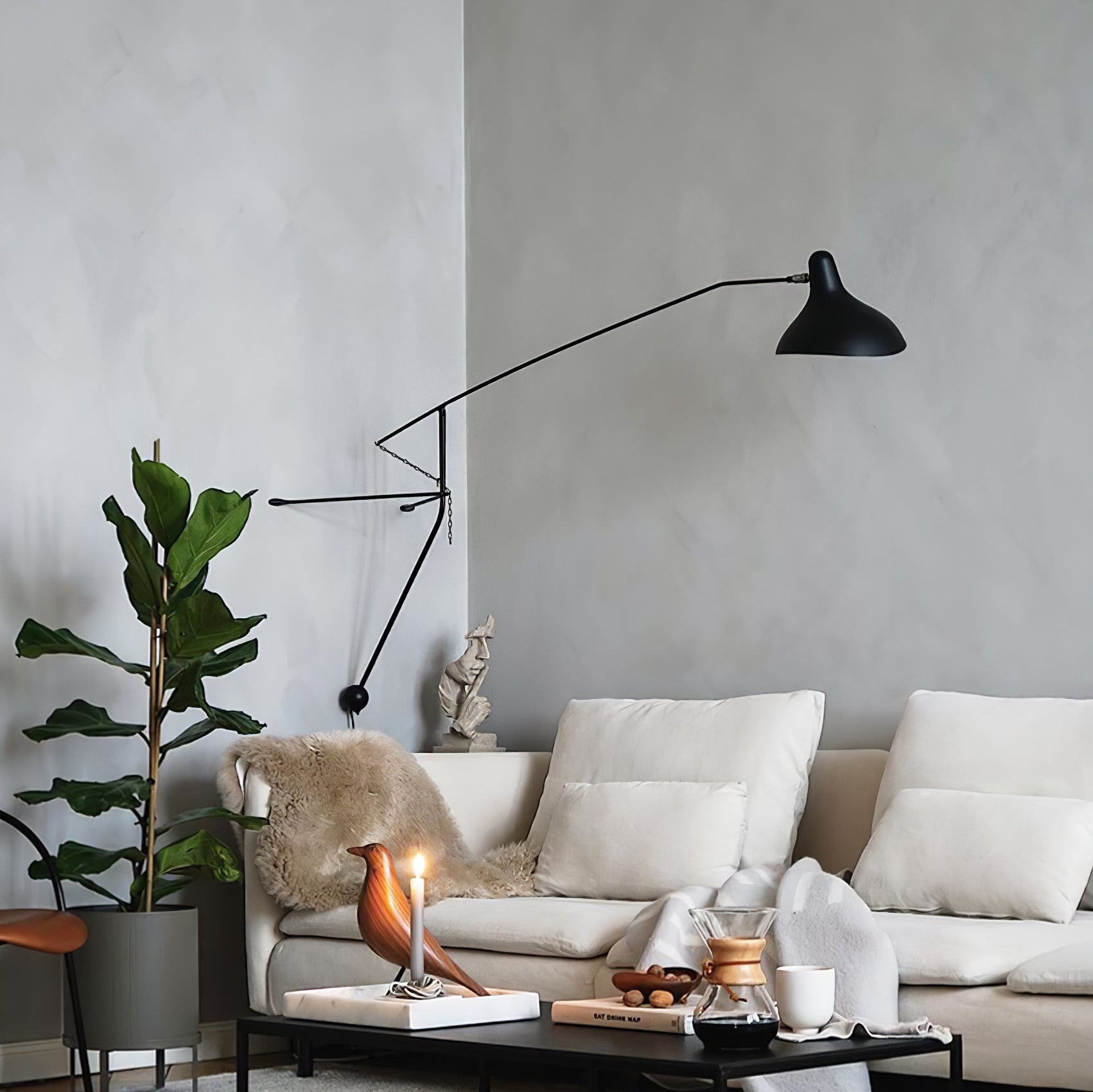Ivsolarae Modern Minimalist Arm Wall Lamp