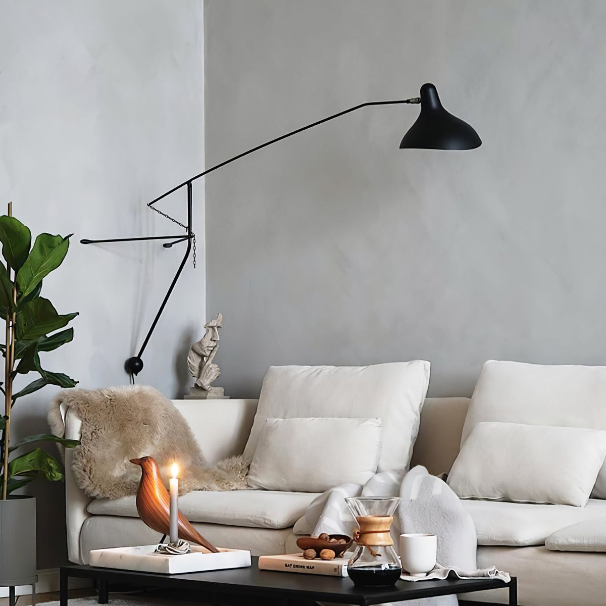 Ivsolarae Modern Minimalist Arm Wall Lamp