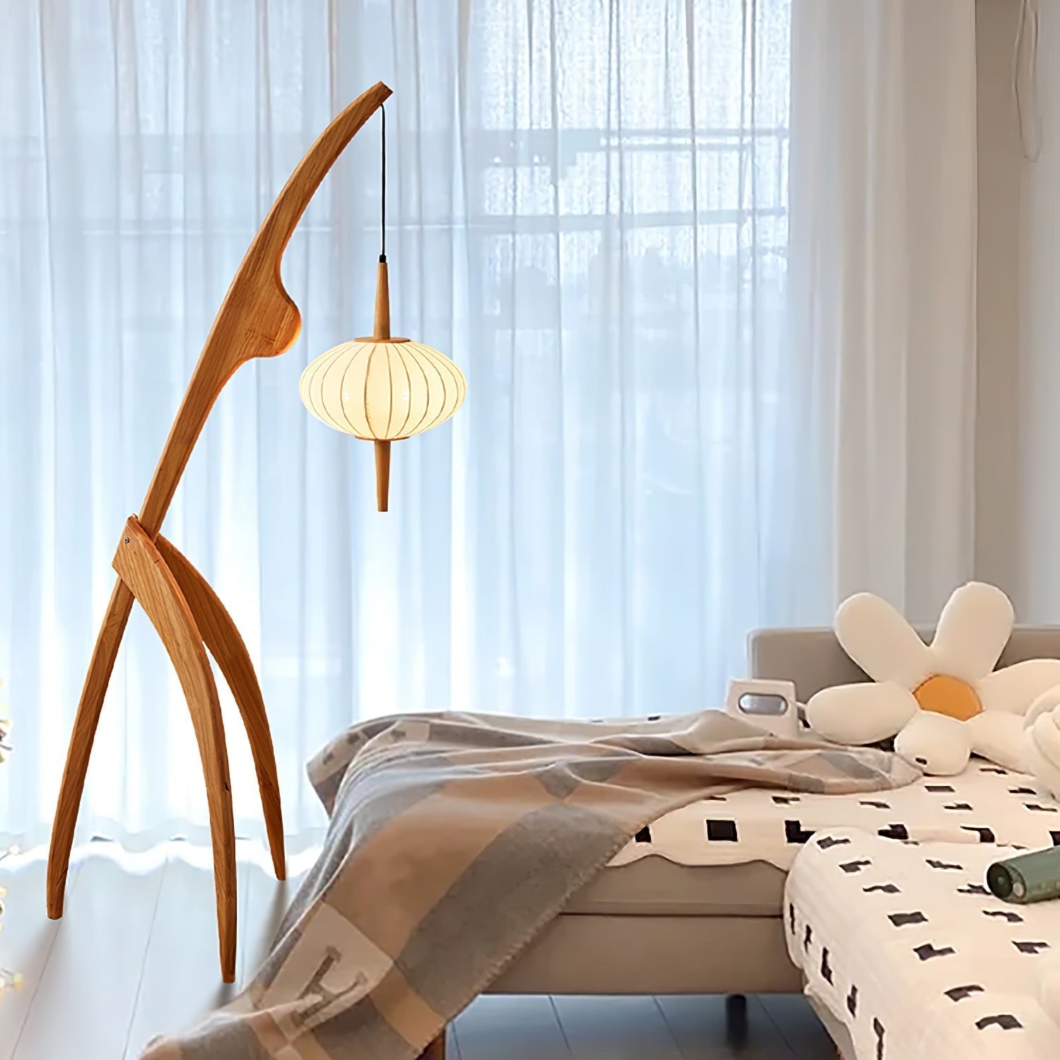 Ulen Mid Century Wooden Floor Lamp