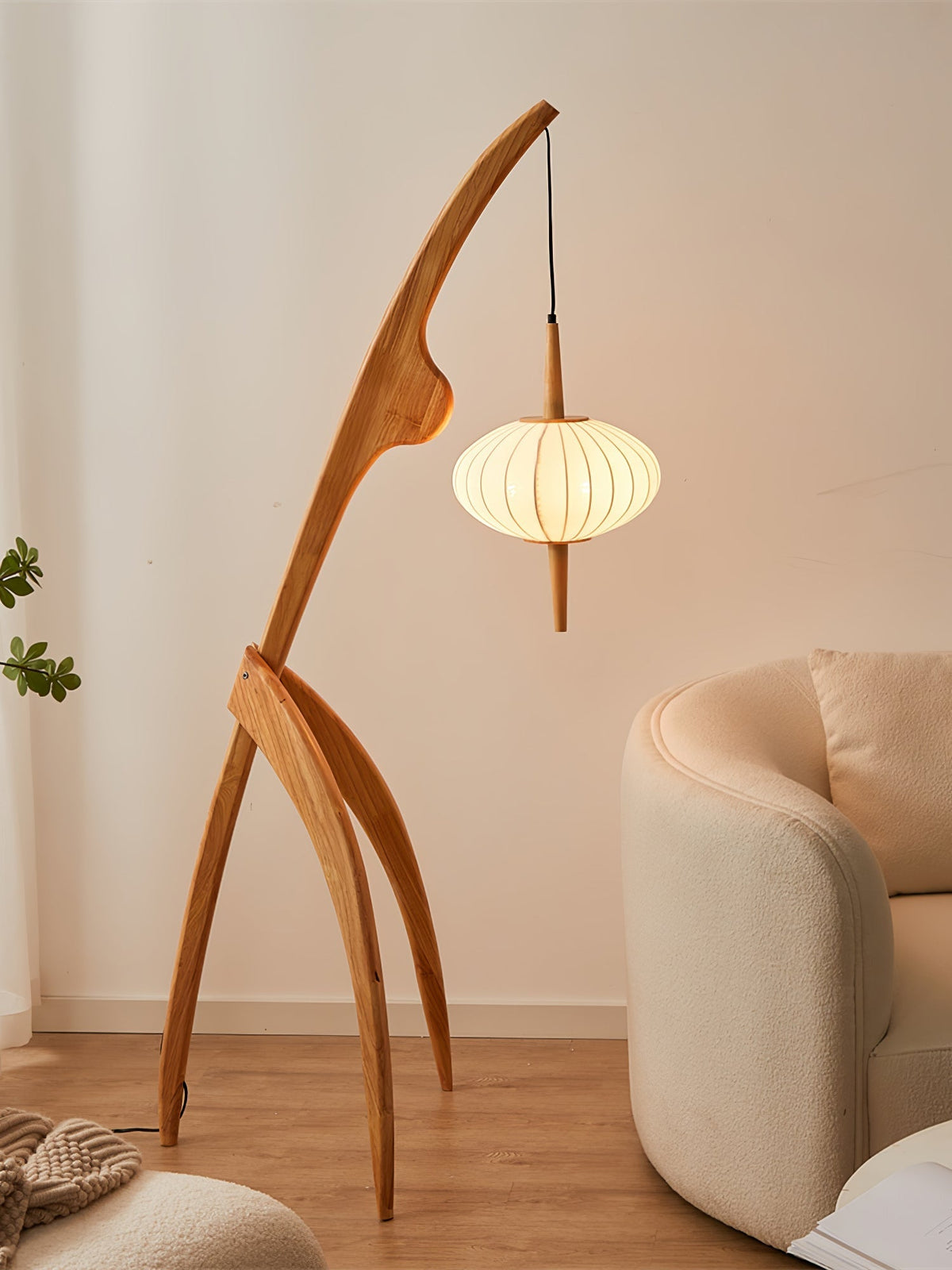 Ulen Mid Century Wooden Floor Lamp