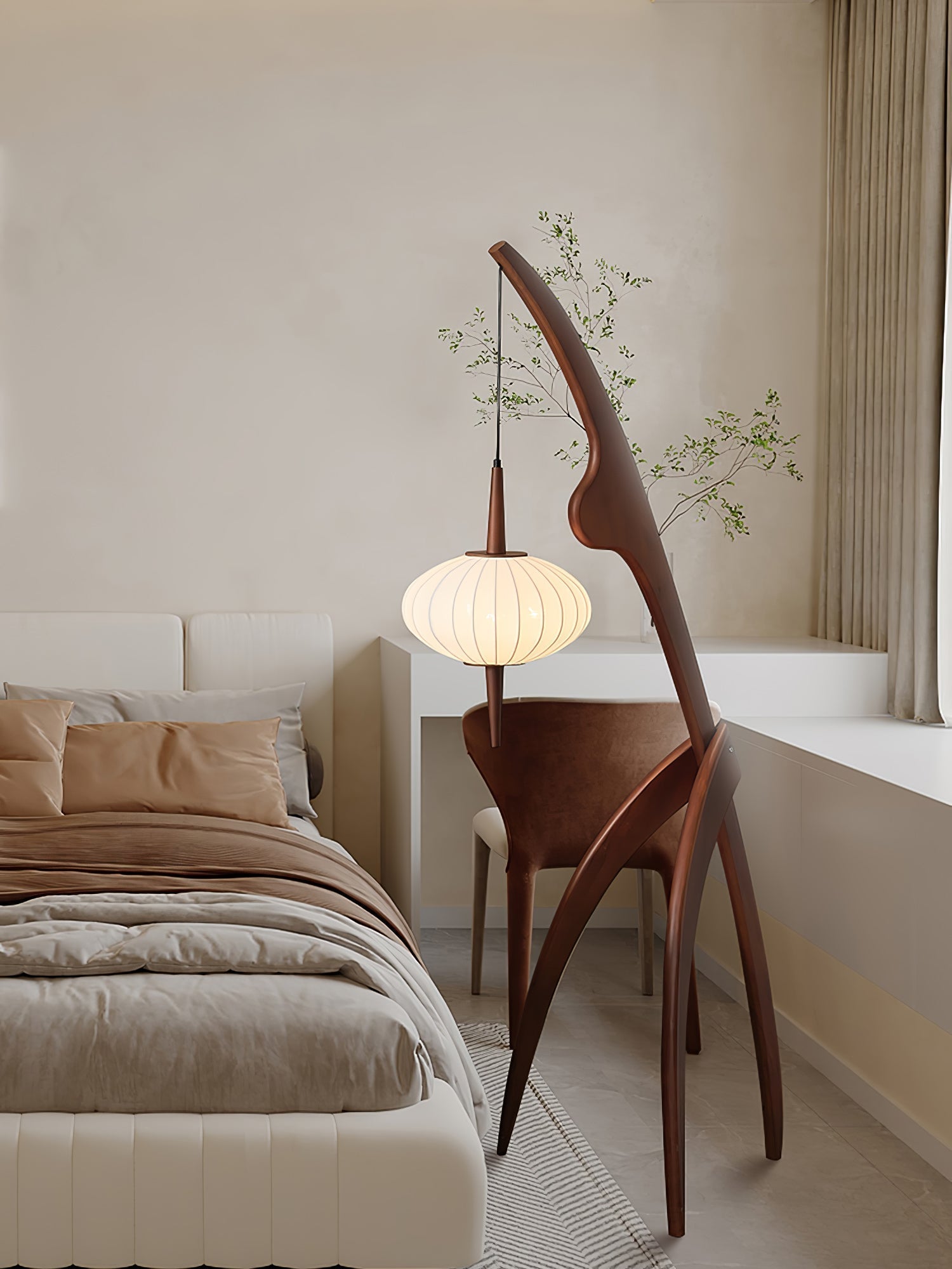 Ulen Mid Century Wooden Floor Lamp