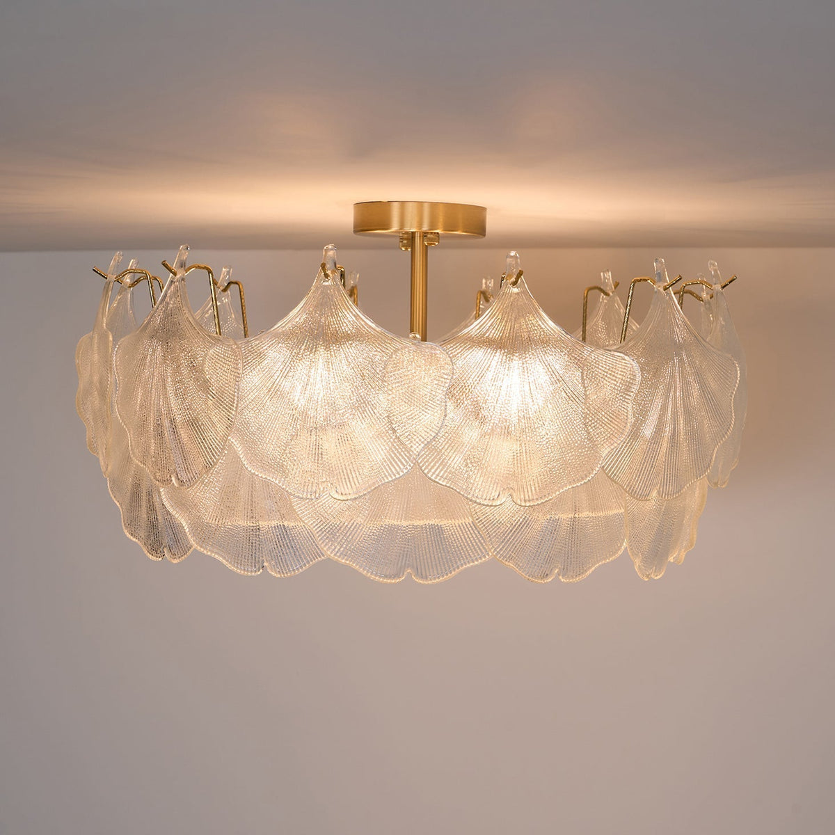 Quineth Maple Leaf Cluster Glass Ceiling Light