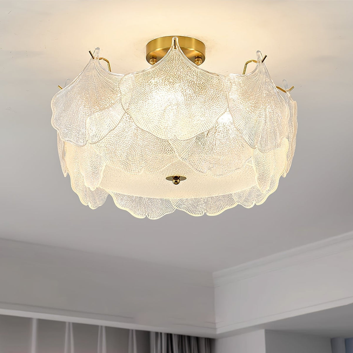 Quineth Maple Leaf Cluster Glass Ceiling Light