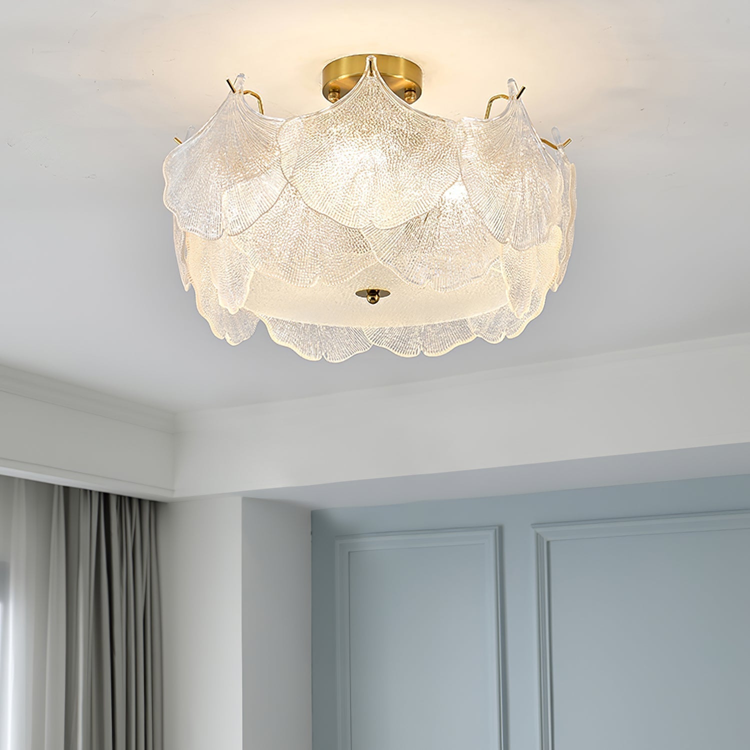 Quineth Maple Leaf Cluster Glass Ceiling Light