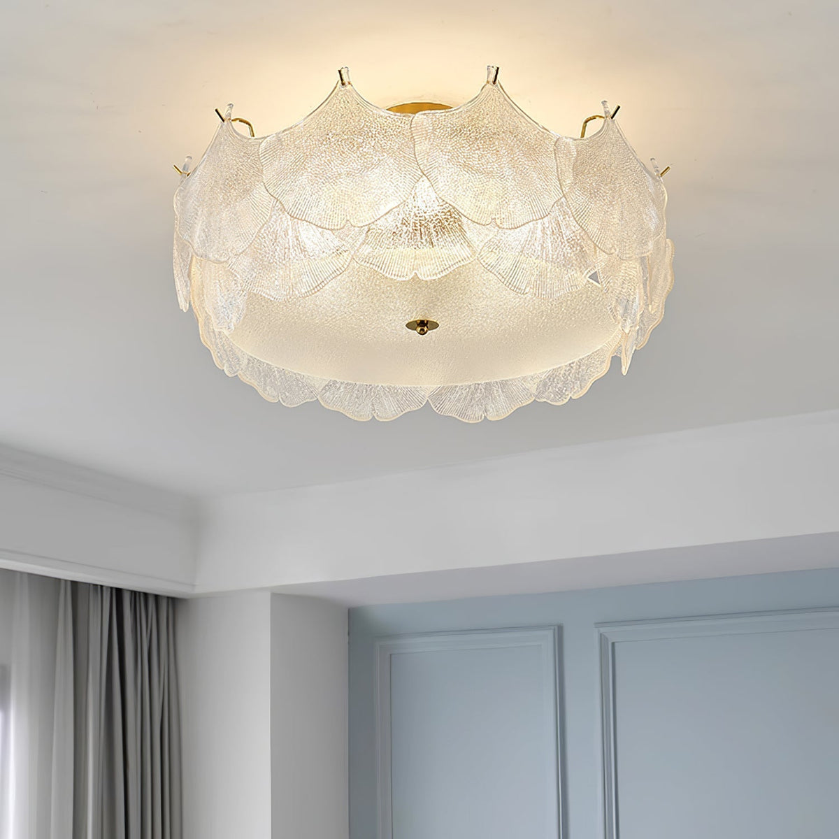 Quineth Maple Leaf Cluster Glass Ceiling Light