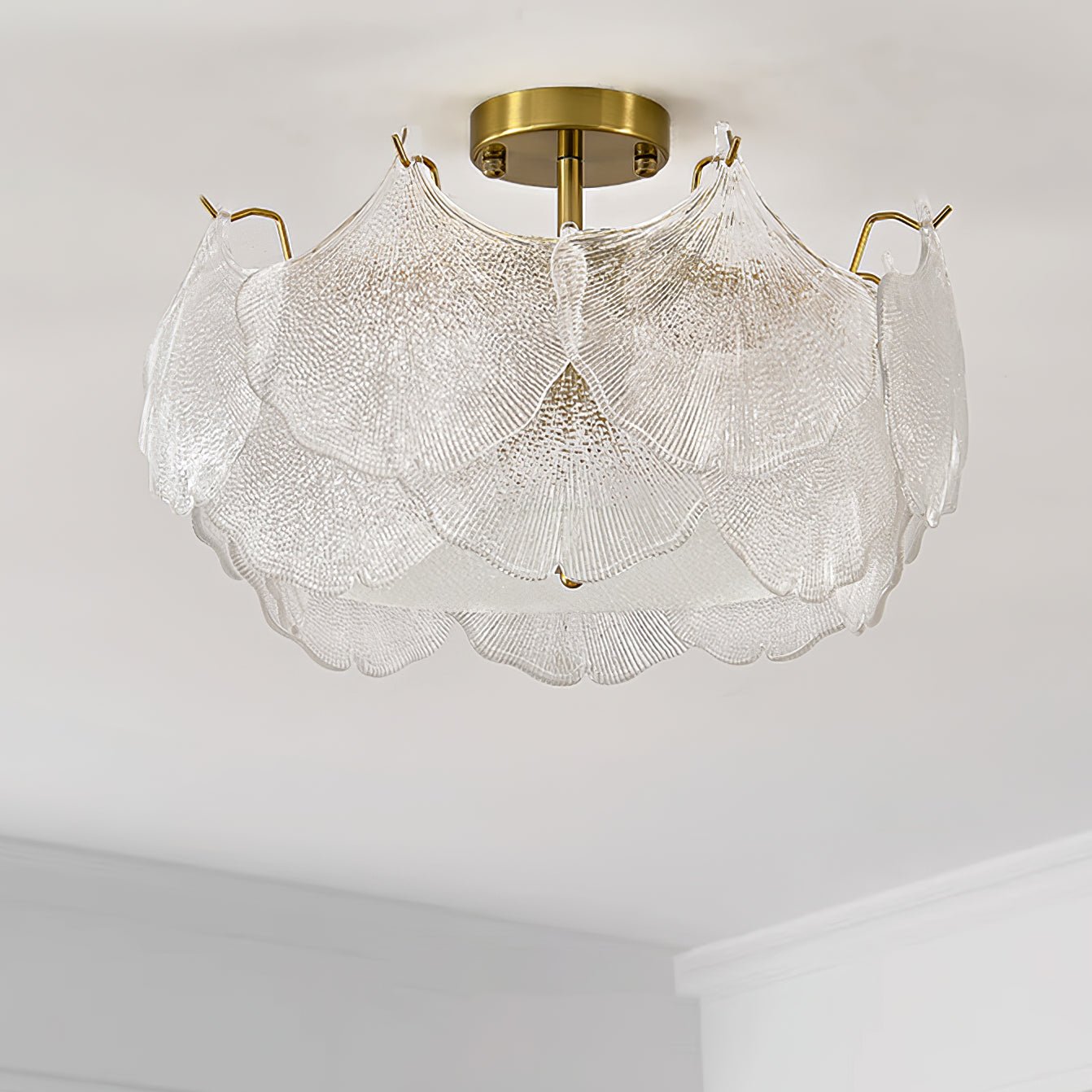 Quineth Maple Leaf Cluster Glass Ceiling Light