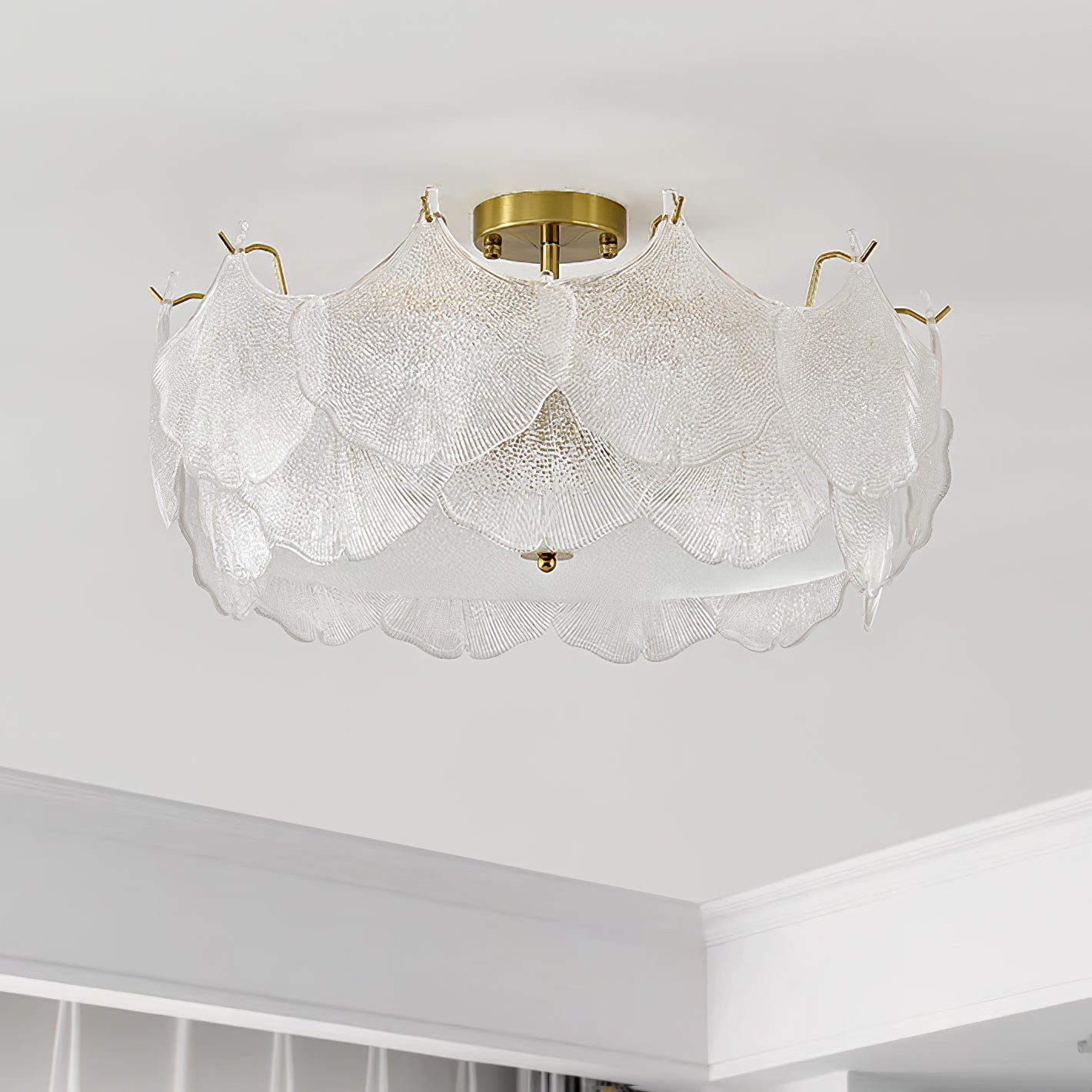 Quineth Maple Leaf Cluster Glass Ceiling Light