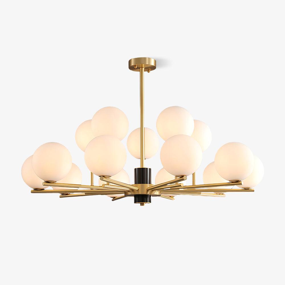 Covynel Mid-Century Brass Chandelier