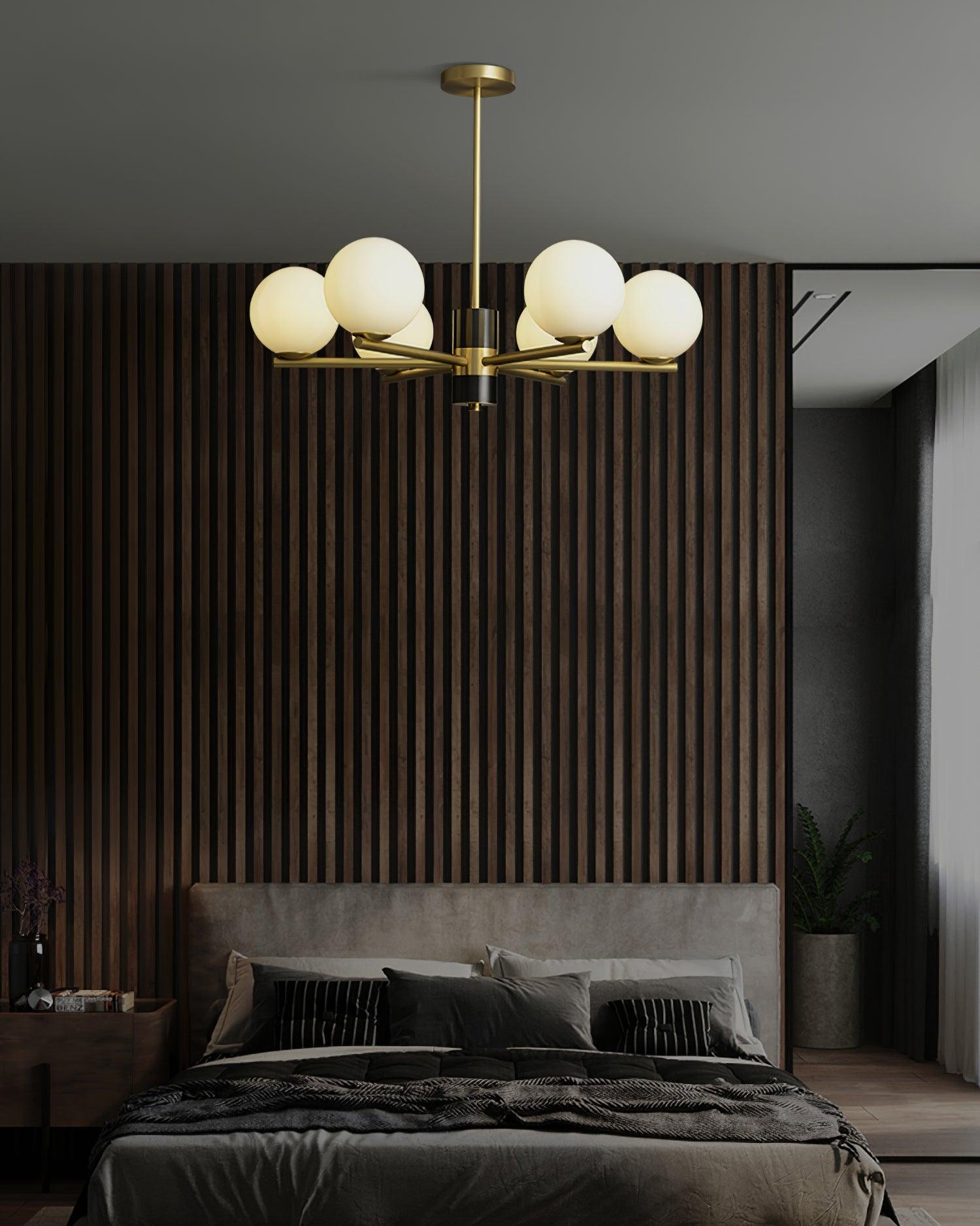 Covynel Mid-Century Brass Chandelier