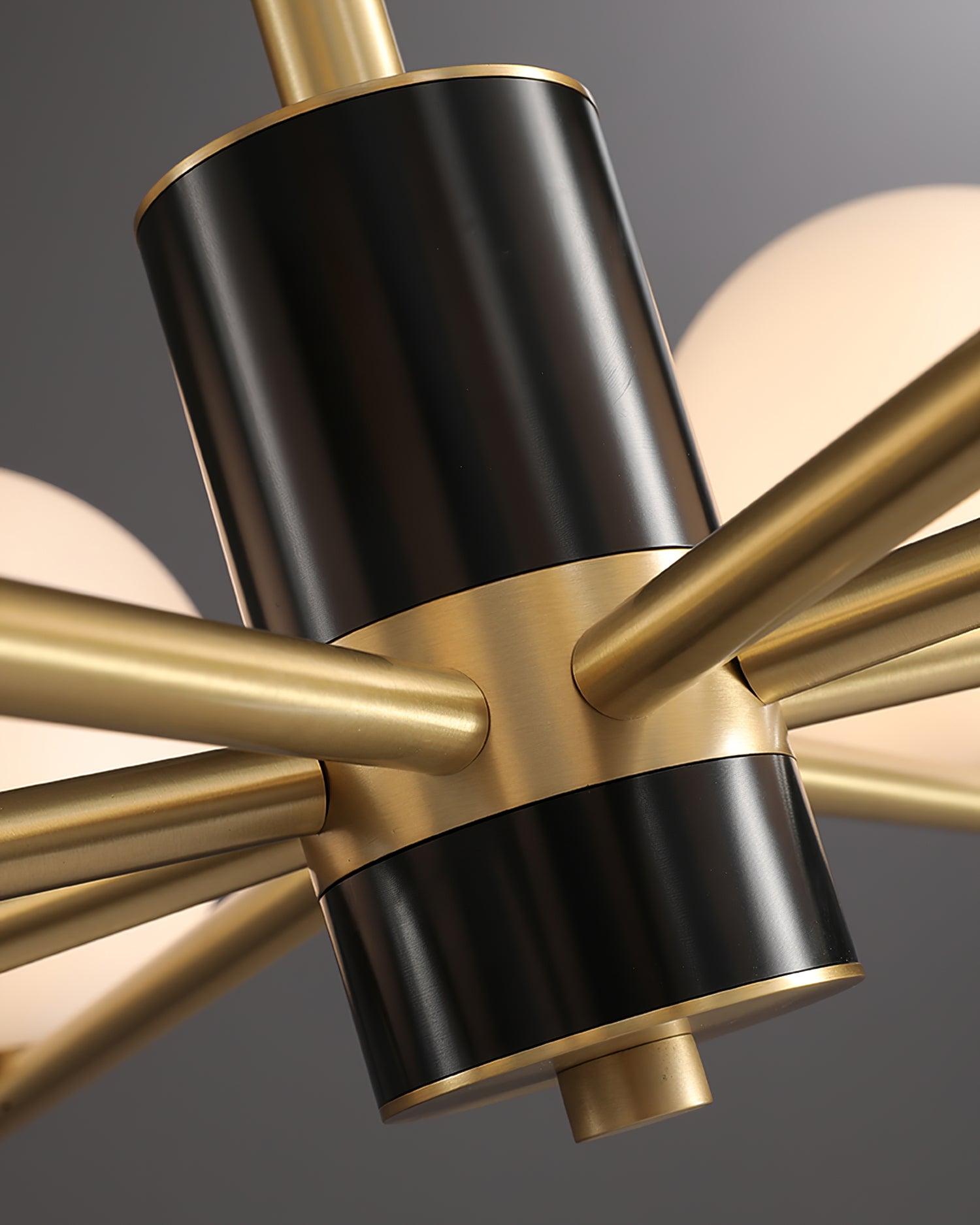 Covynel Mid-Century Brass Chandelier