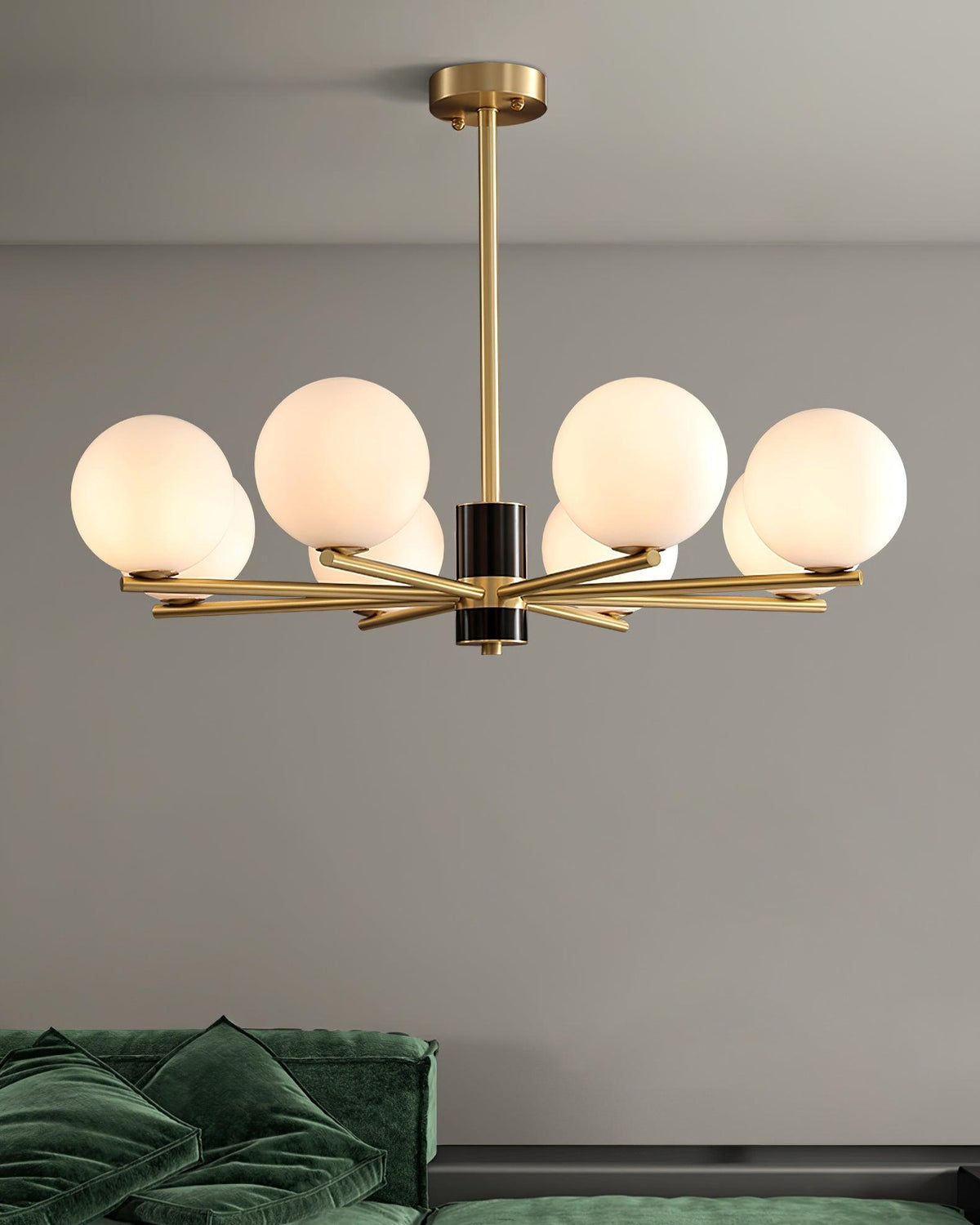 Covynel Mid-Century Brass Chandelier