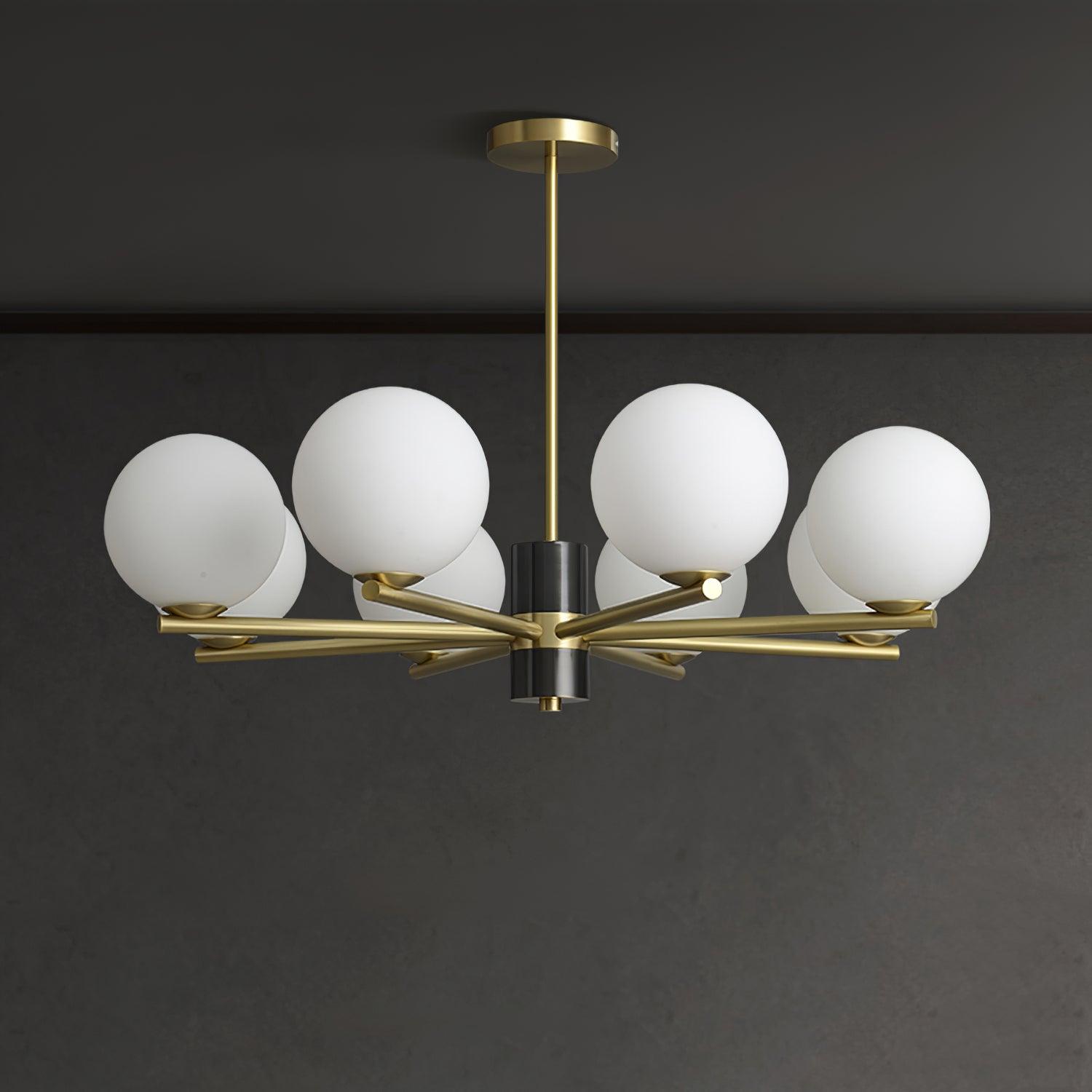 Covynel Mid-Century Brass Chandelier