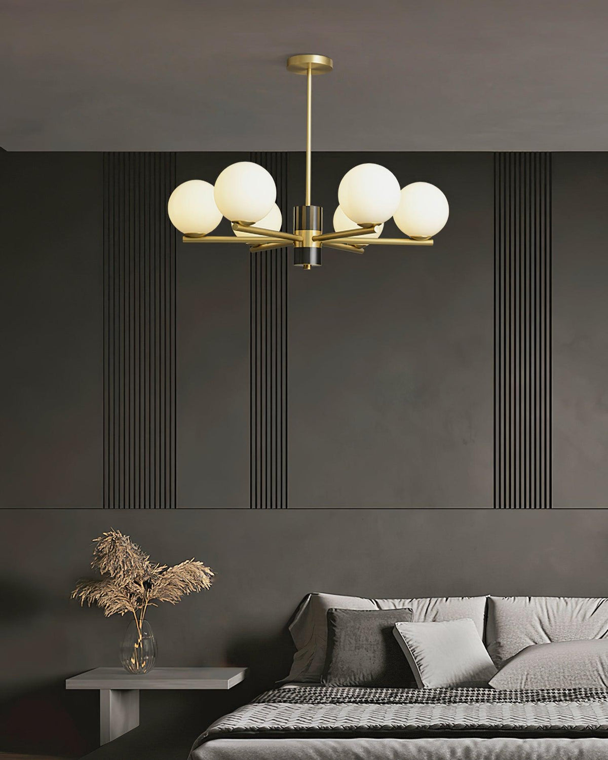 Covynel Mid-Century Brass Chandelier