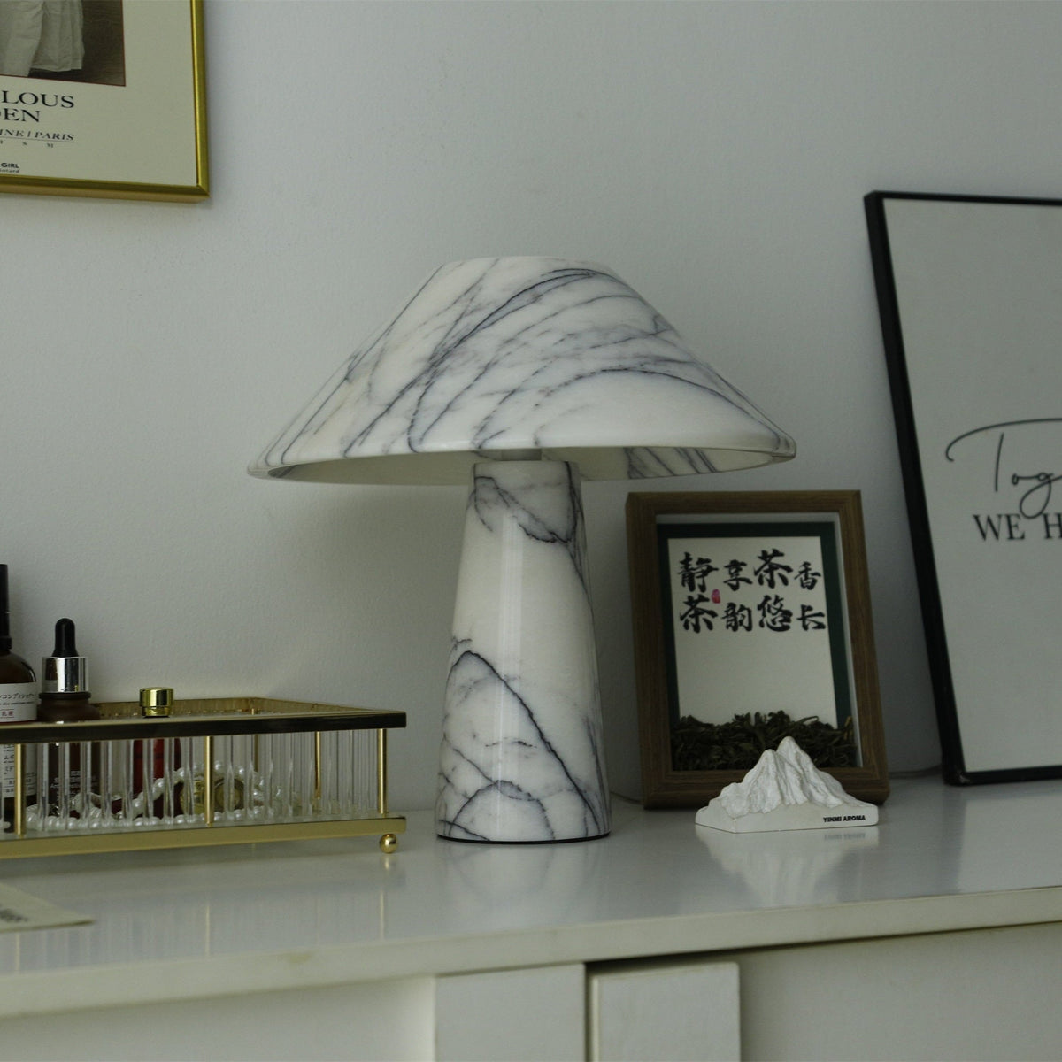Dashiell Marble Modern Table Lamp