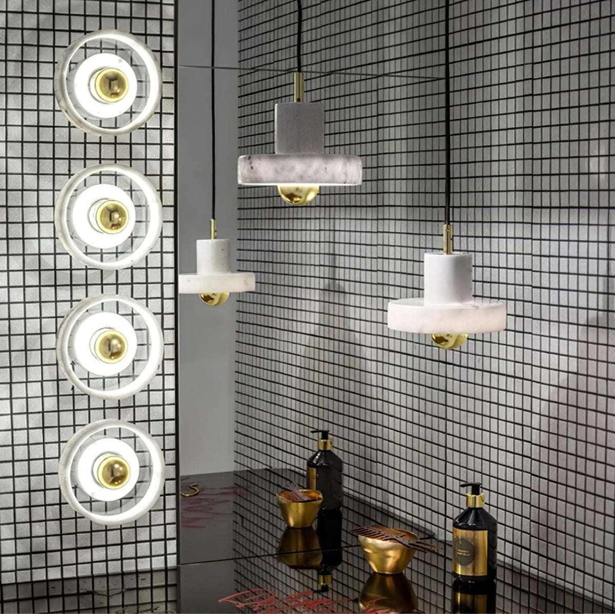 Cunorora Premium Nordic Art Aura Marble Pendant Lamp