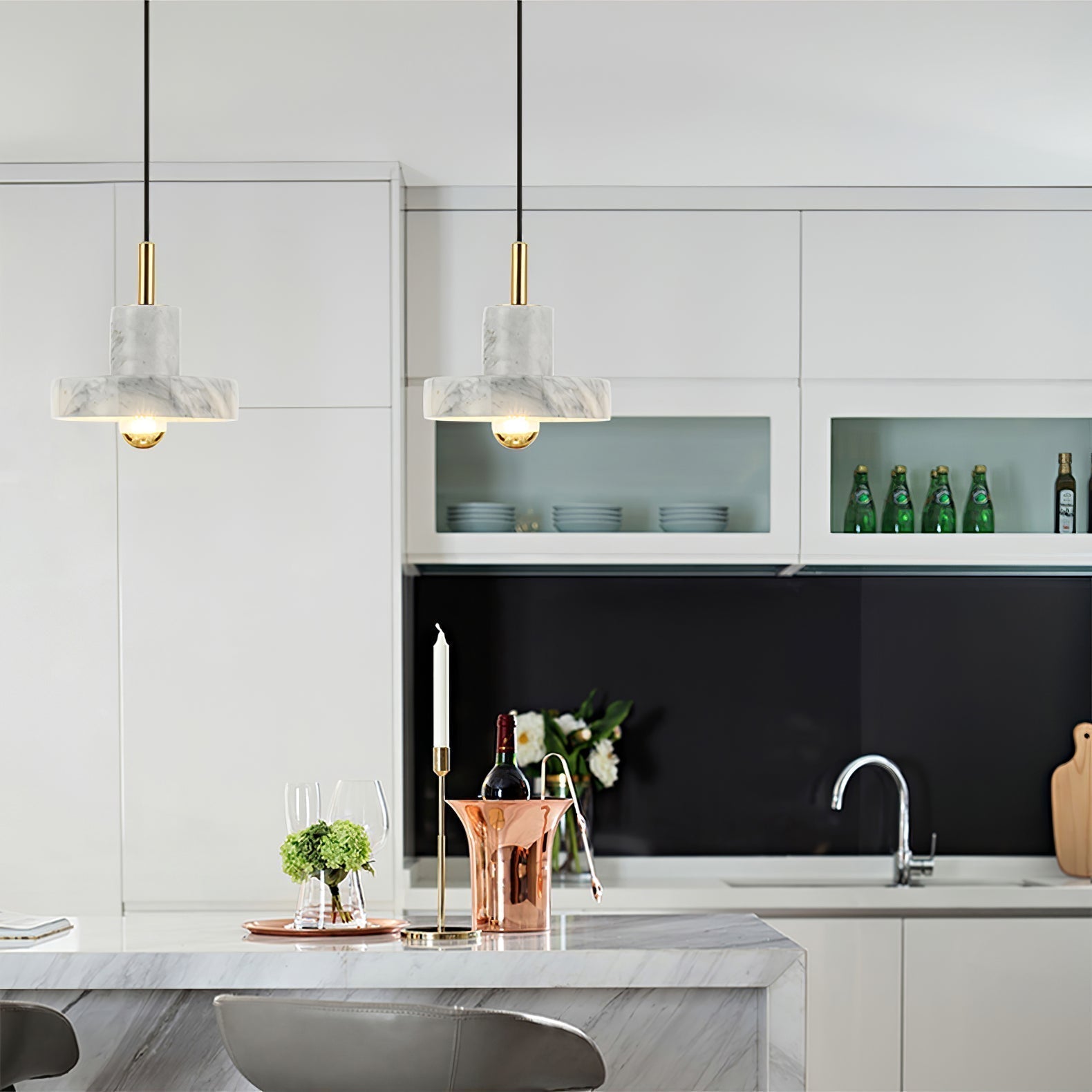 Cunorora Premium Nordic Art Aura Marble Pendant Lamp