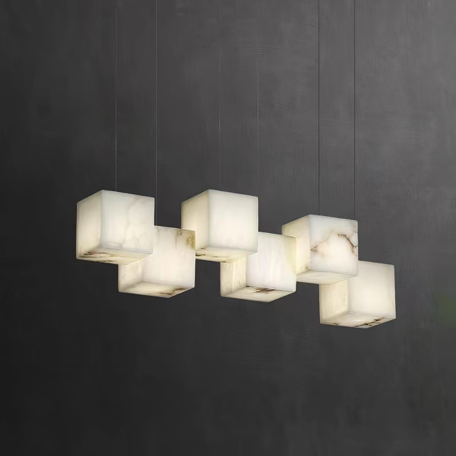 Ivnoros Minimalist Alabaster Linear Pendant Light - Neutral Decor